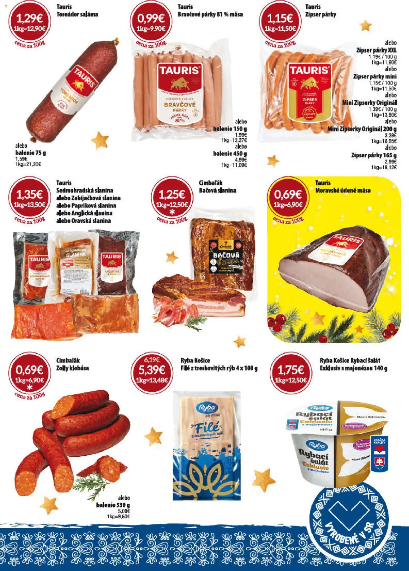 Nové Nitrazdroj akcie – leták je platný od 15.12.2025 | Strana: 5 | Produkty: Saláma, Slanina, Ryba, Párky