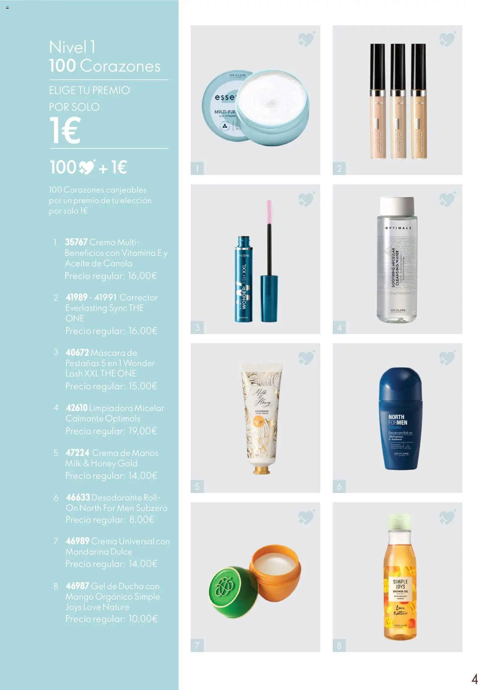 Oriflame - Catálogo Beauty Rewards │ válido desde el 03.11.2025 | Página: 4 | Productos: Corrector, Máscara, Aceite, Ρούτερ