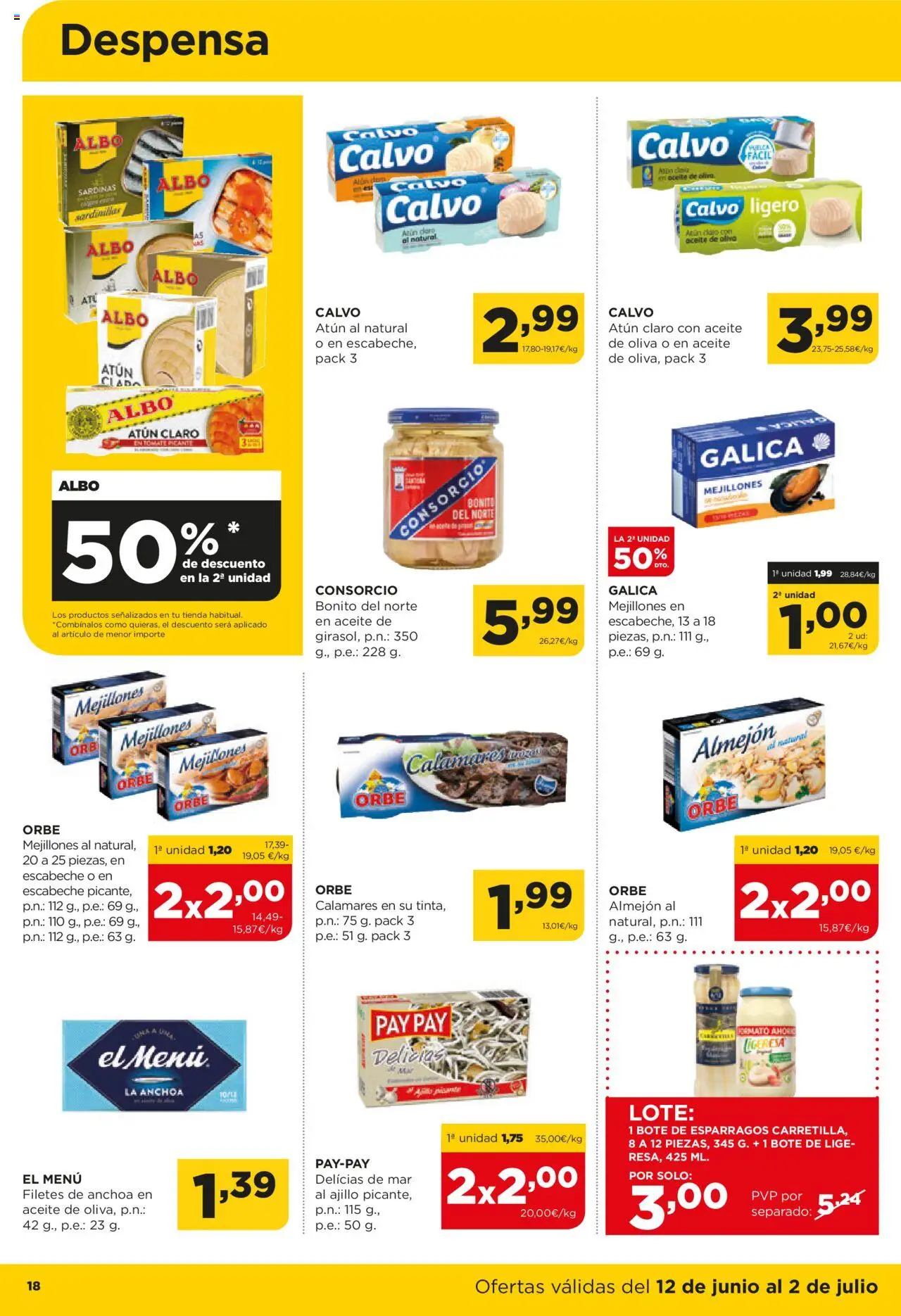 Alimerka folleto Asturias │ válido desde el 12.06.2025 | Página: 19 | Productos: Aceite, Aceite de oliva, Anchoa, Atún claro