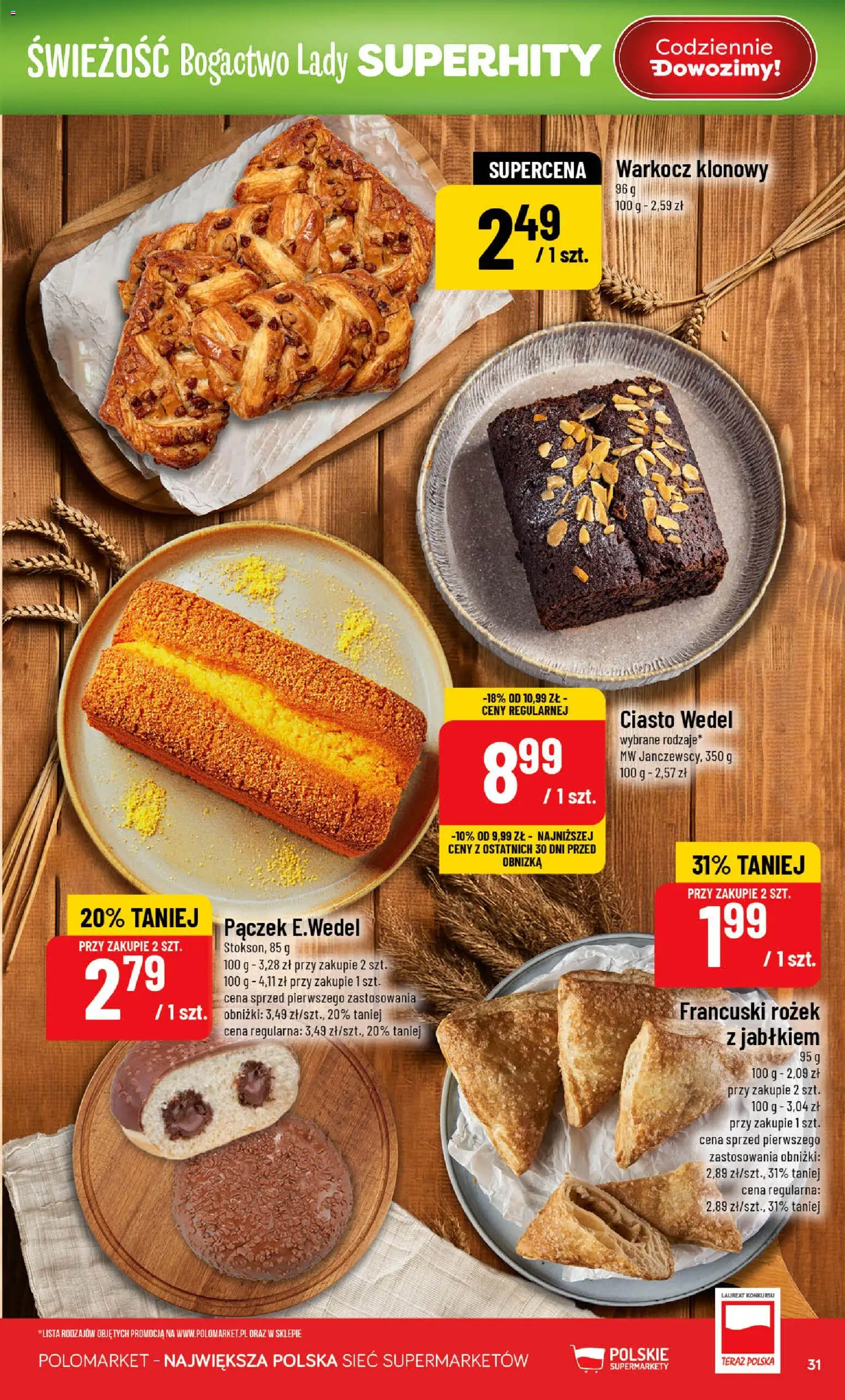 POLOmarket Gazetka od 14.01.2026 | Strona: 31 | Produkty: Ciasto