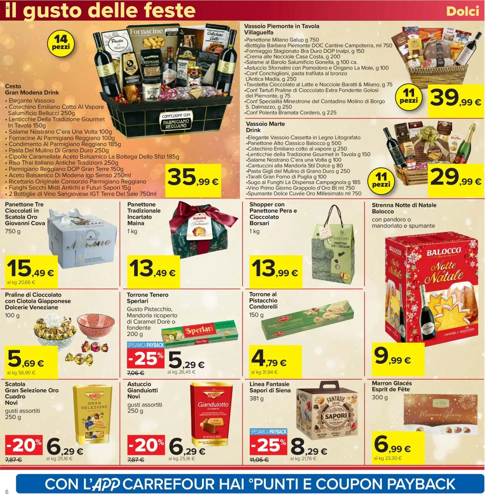 Volantino Carrefour del 16.12.2025 | Pagina: 6 | Prodotti: Cipolle, Latte, Pera, Vassoio