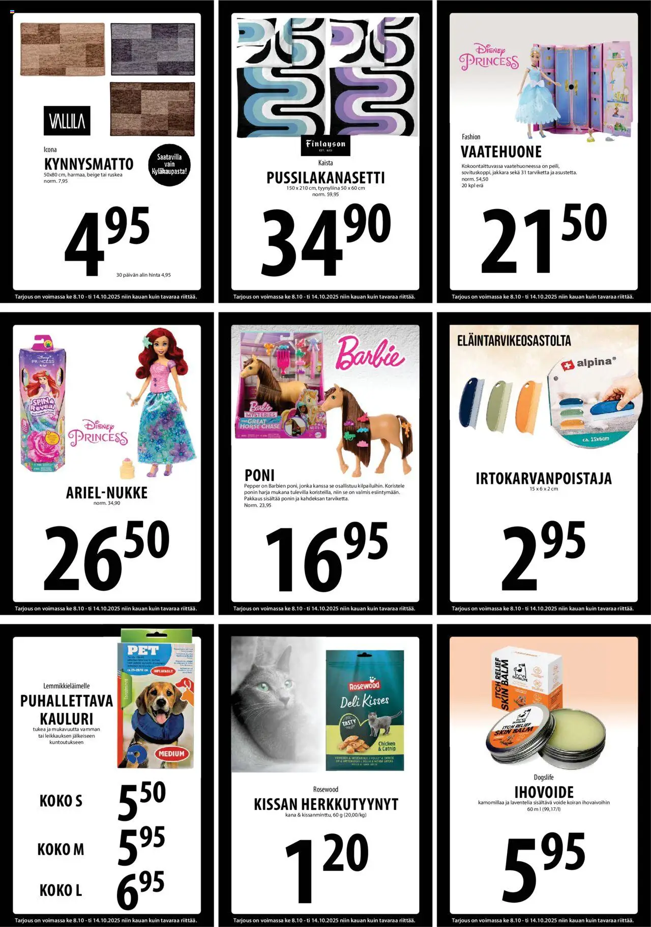 Tuuri tarjoukset – voimassa 08.10.2025 alkaen | Sivu: 14 | Tuotteet: Ihovoide, Harja, Kana, Kynnysmatto