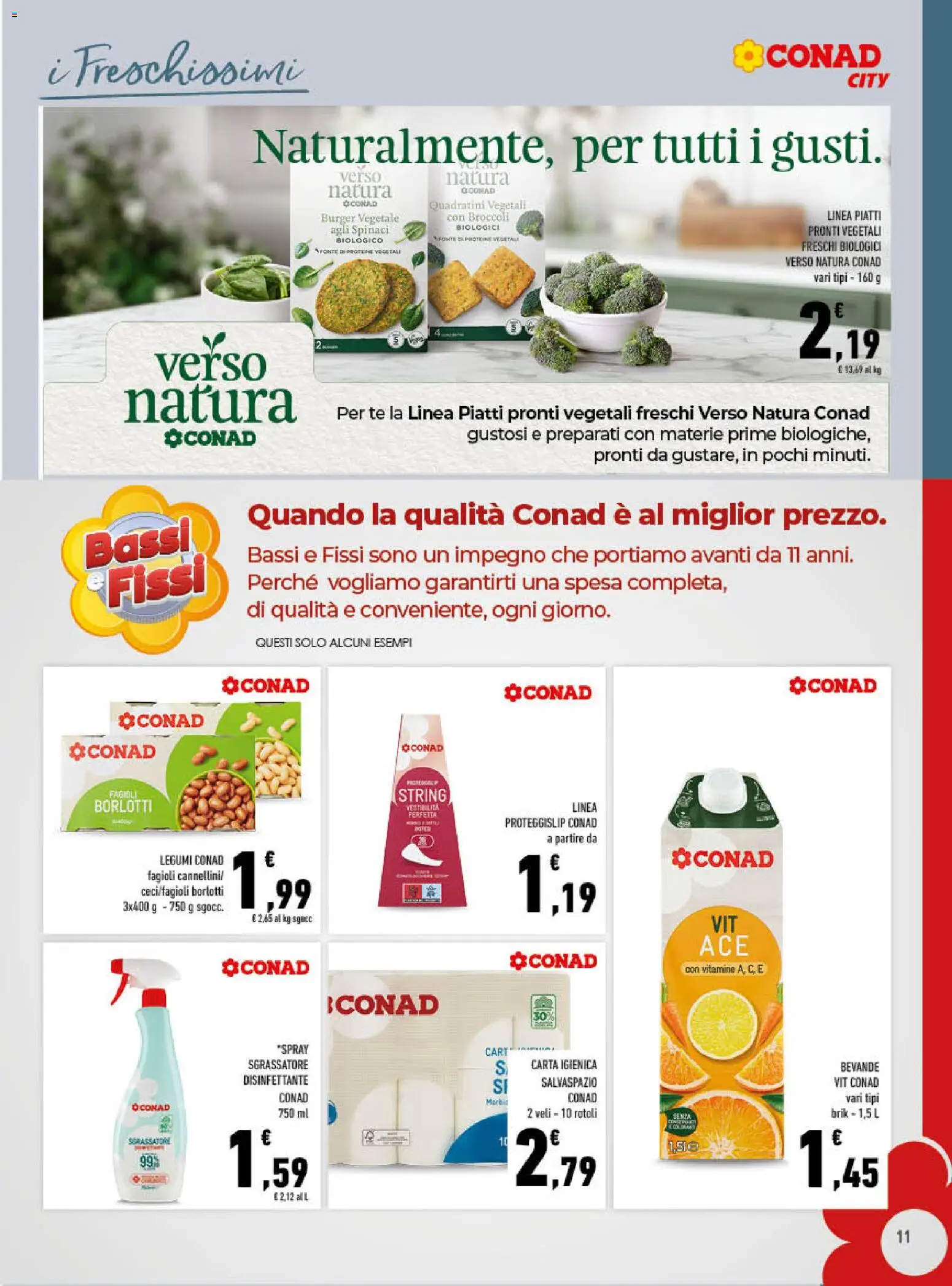 Volantino Conad del 14.01.2026 | Pagina: 11 | Prodotti: Legumi, Carta igienica, Tè, Fagioli