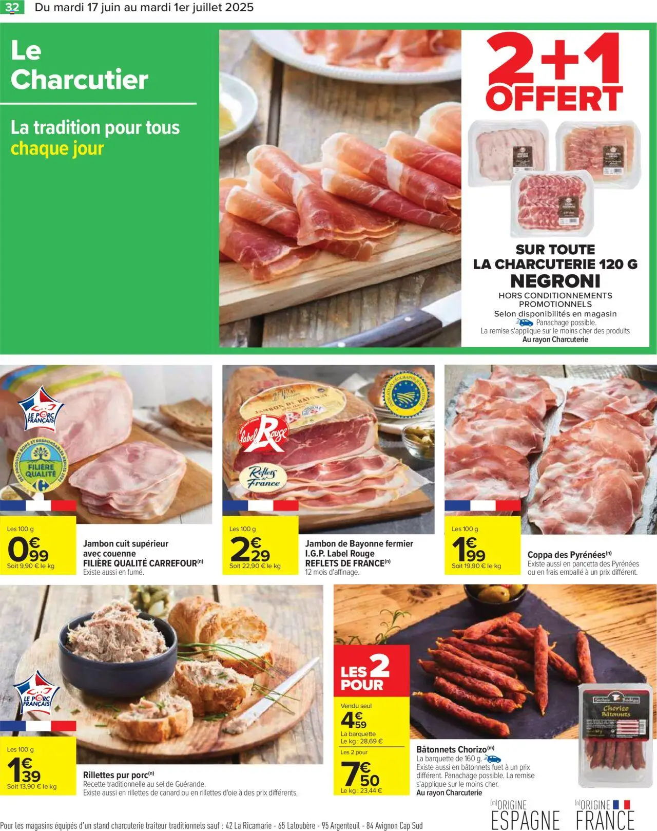  | Page: 34 | Produits: Chorizo, Sel, Jambon, Porc