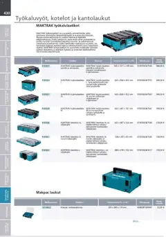 Makita-mainoslehti voimassa 24.03.2026 alkaen | Sivu: 430 | Tuotteet: Monitoimikone, Kantokahva, Voi, Käsineet