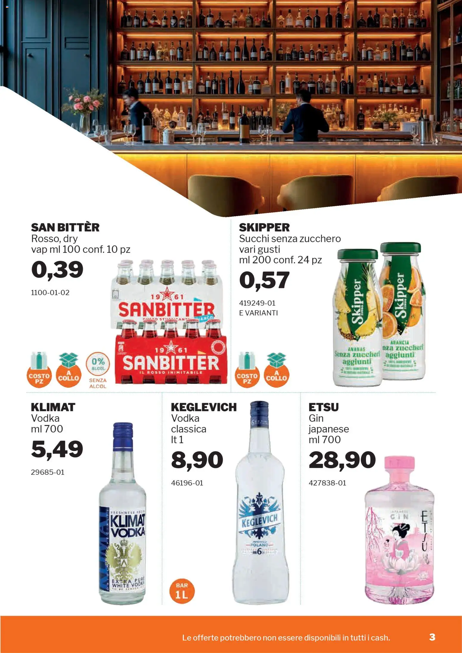 Volantino Sogegross del 11.03.2026 | Pagina: 3 | Prodotti: Vodka, Zucchero, Ananas, Arancia