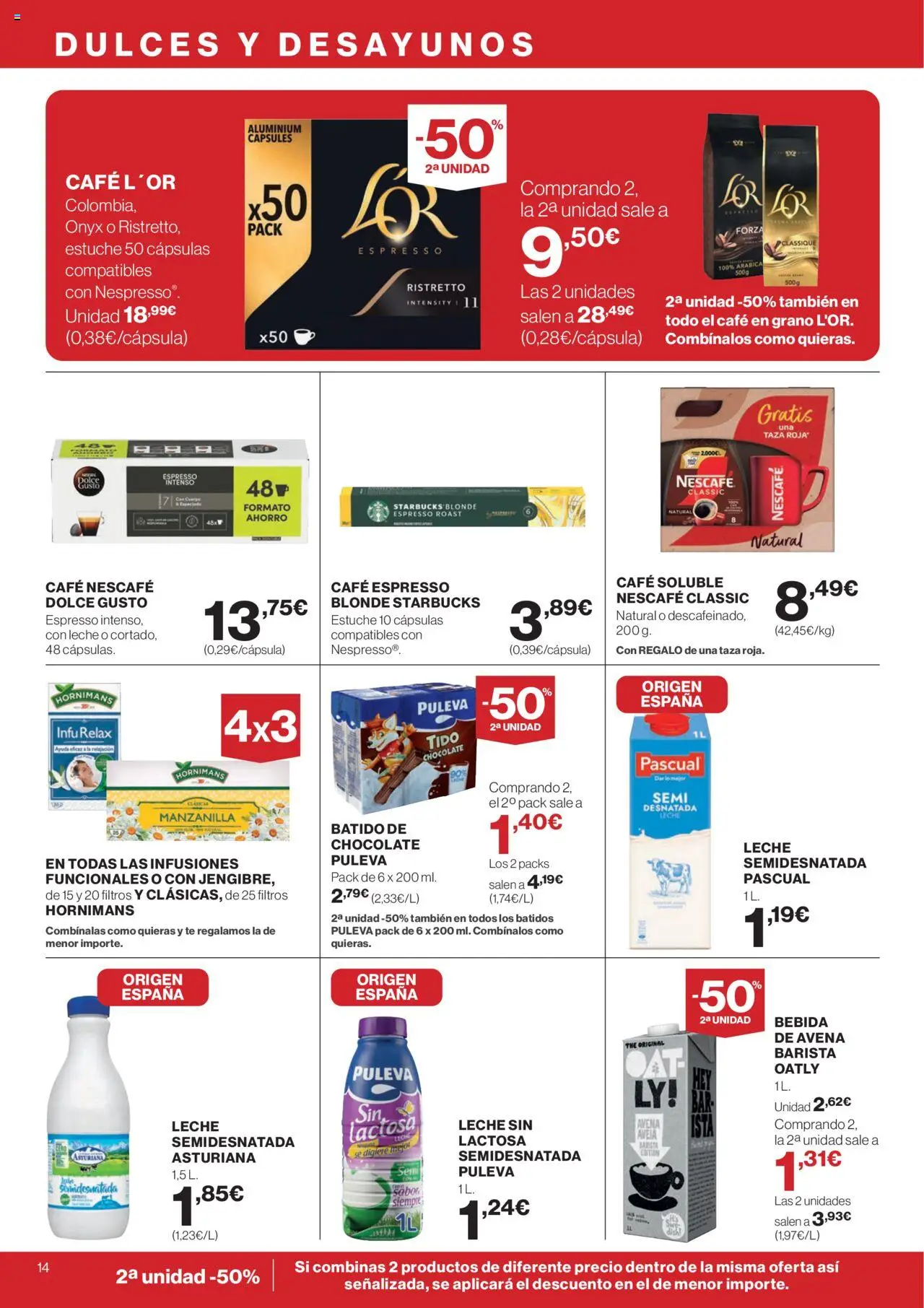 Supercor Canarias │ válido desde el 11.09.2025 | Página: 14 | Productos: Café, Té, Bebida de avena, Μηχανή καφέ
