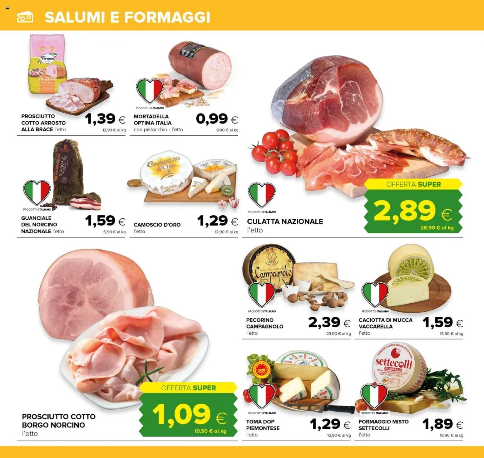 Volantino Oasi del 07.04.2026 | Pagina: 8 | Prodotti: Arrosto, Formaggio, Prosciutto, Mortadella