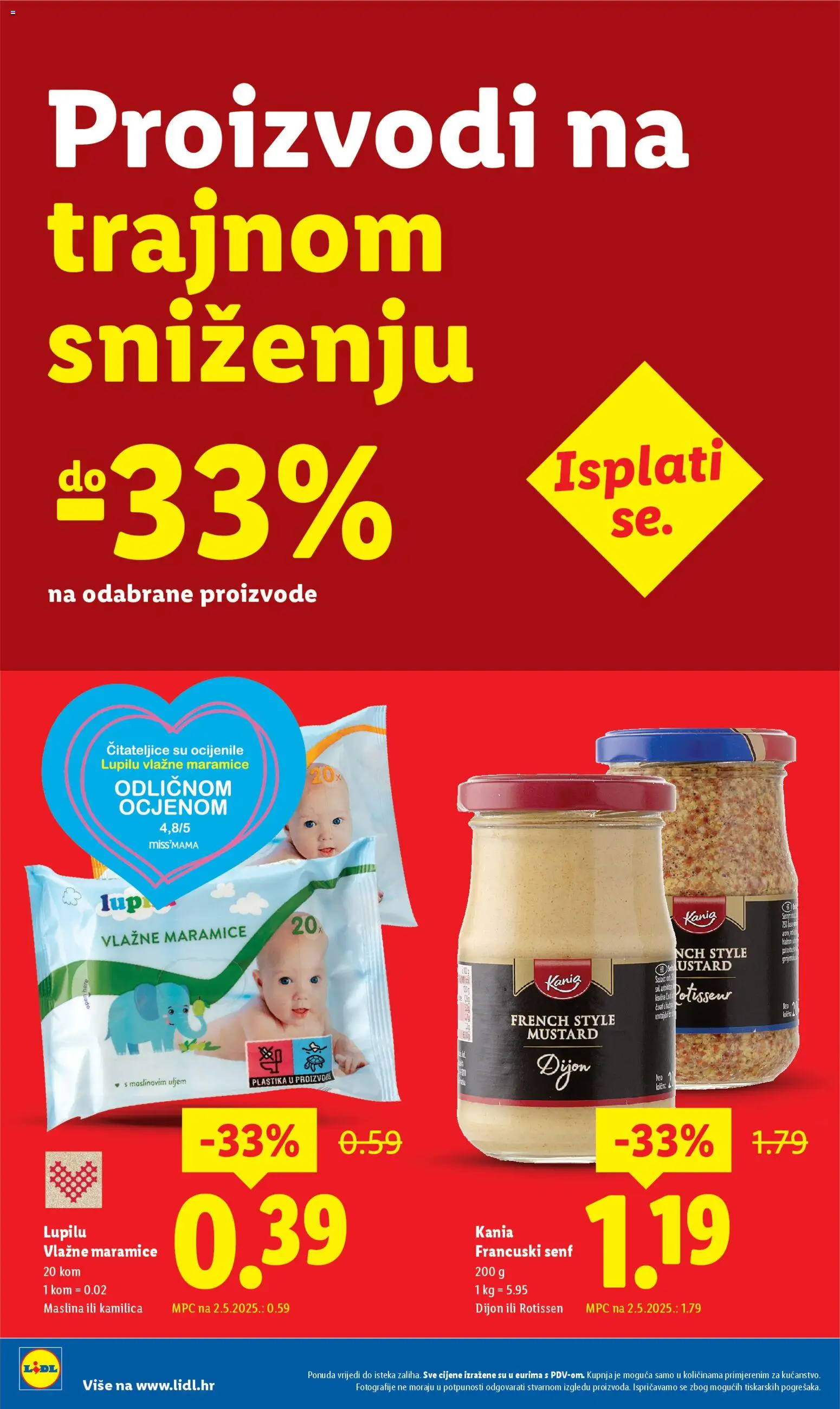 Lidl katalog | vrijedi od 08.09.2025 | Stranica: 26 | Proizvodi: Vlažne maramice, Senf