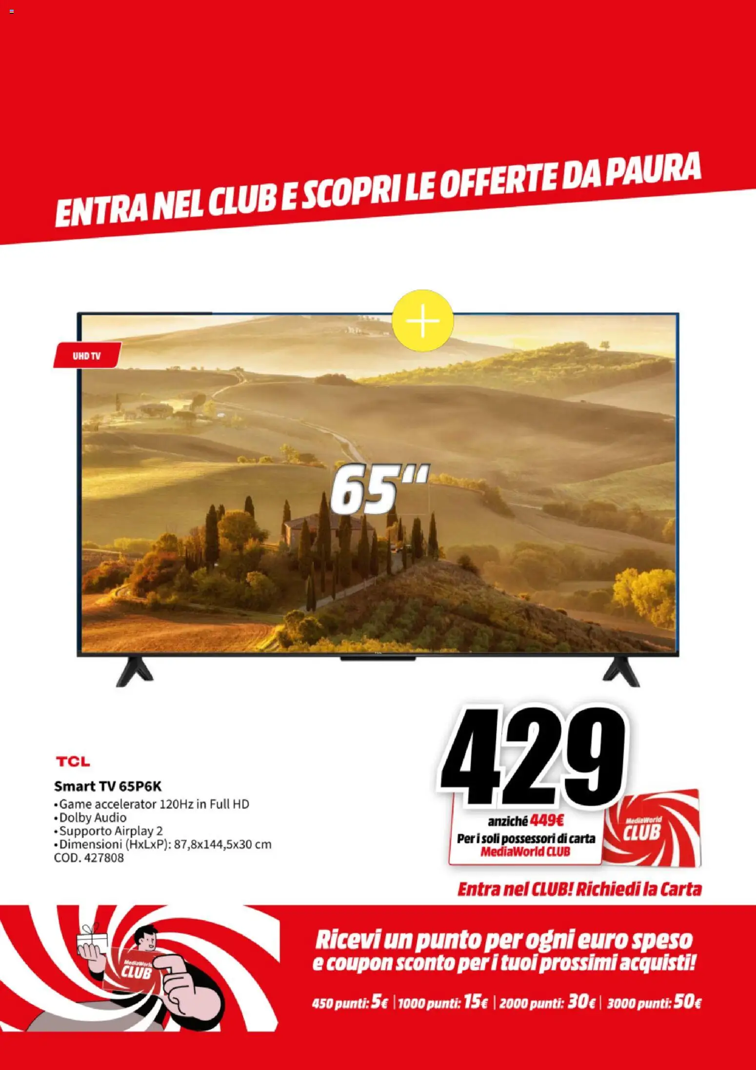 Volantino Media World del 27.10.2025 | Pagina: 34 | Prodotti: smart TV, TV, Audio