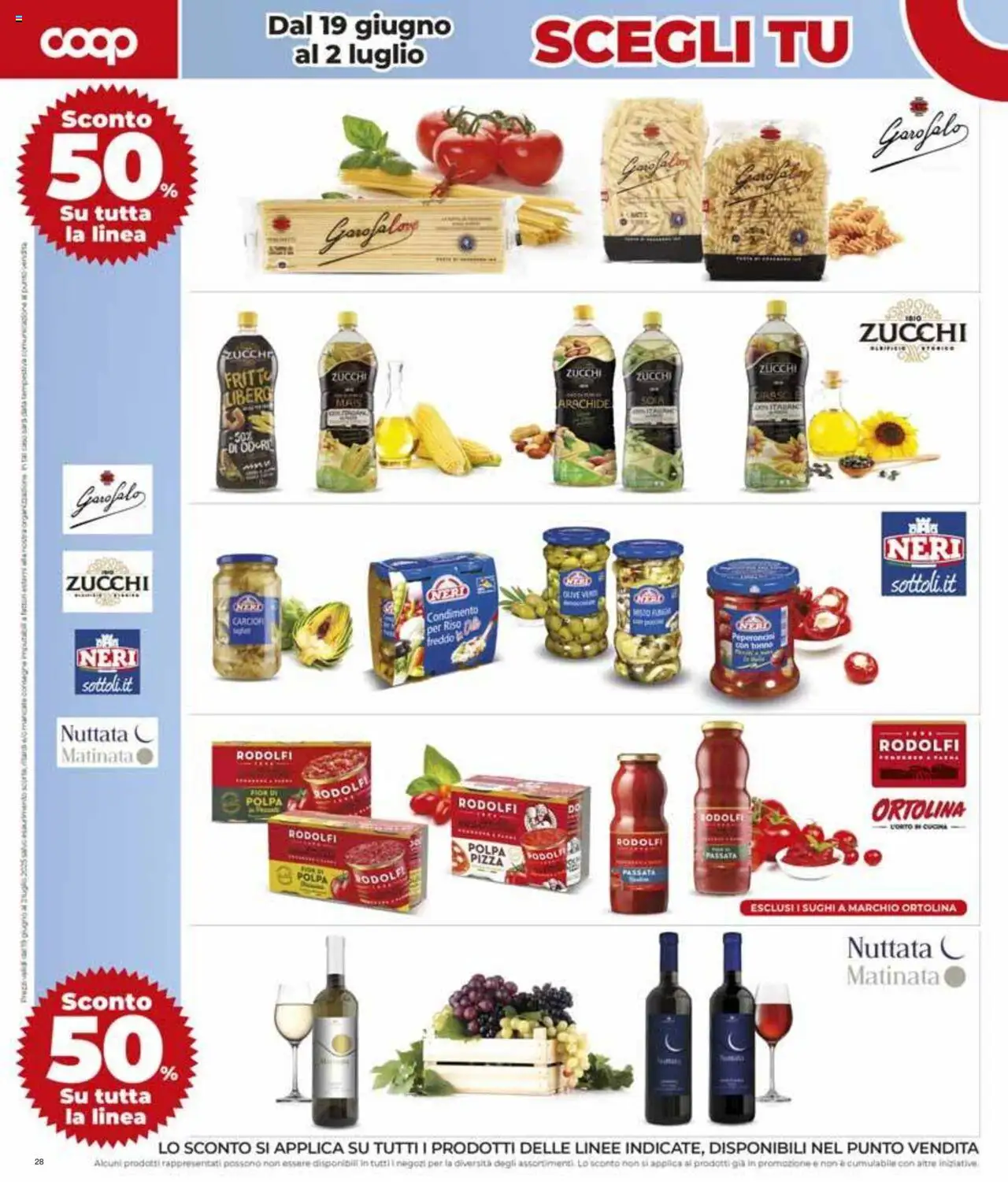 Volantino COOP del 12.06.2025 | Pagina: 28 | Prodotti: Pizza, Olio, Olive, Tonno