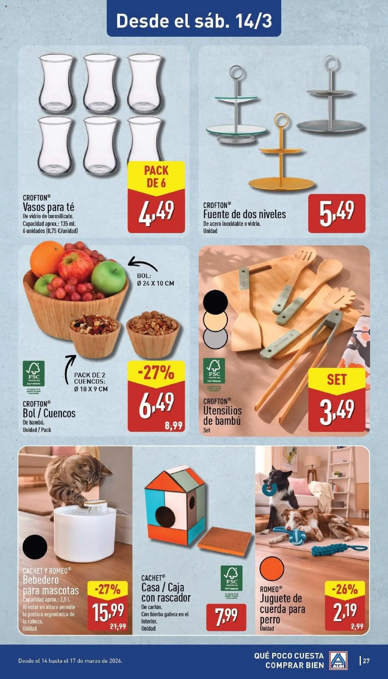 Aldi folleto Baleares │ válido desde el 09.03.2026 | Página: 27 | Productos: Vasos, Té, Caja