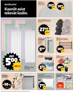 Tokmanni-mainoslehti voimassa 09.02.2026 alkaen | Sivu: 8 | Tuotteet: Verho, Tyyny, Matto, Tyynyliina