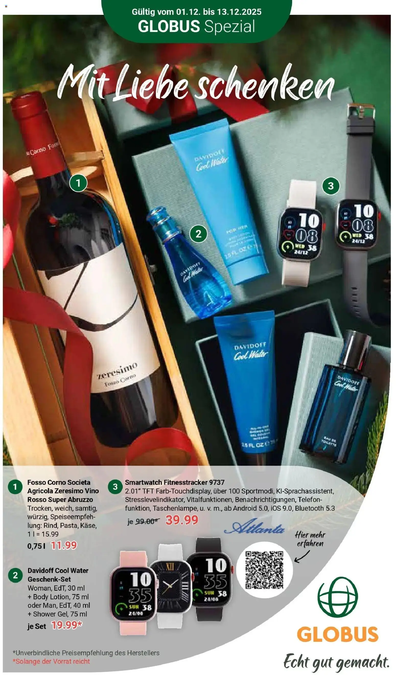 Globus prospekt Mittelhausen	 – gültig ab 01.12.2025 | Seite: 1 | Produkte: Smartwatch, Telefon