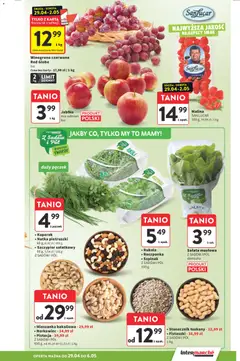 Pogląd oferty "Intermarche gazetka" - ważna od 29.04.2026 | Strona: 21 | Produkty: Malina, Winogrono, Rukola, Słonecznik łuskany