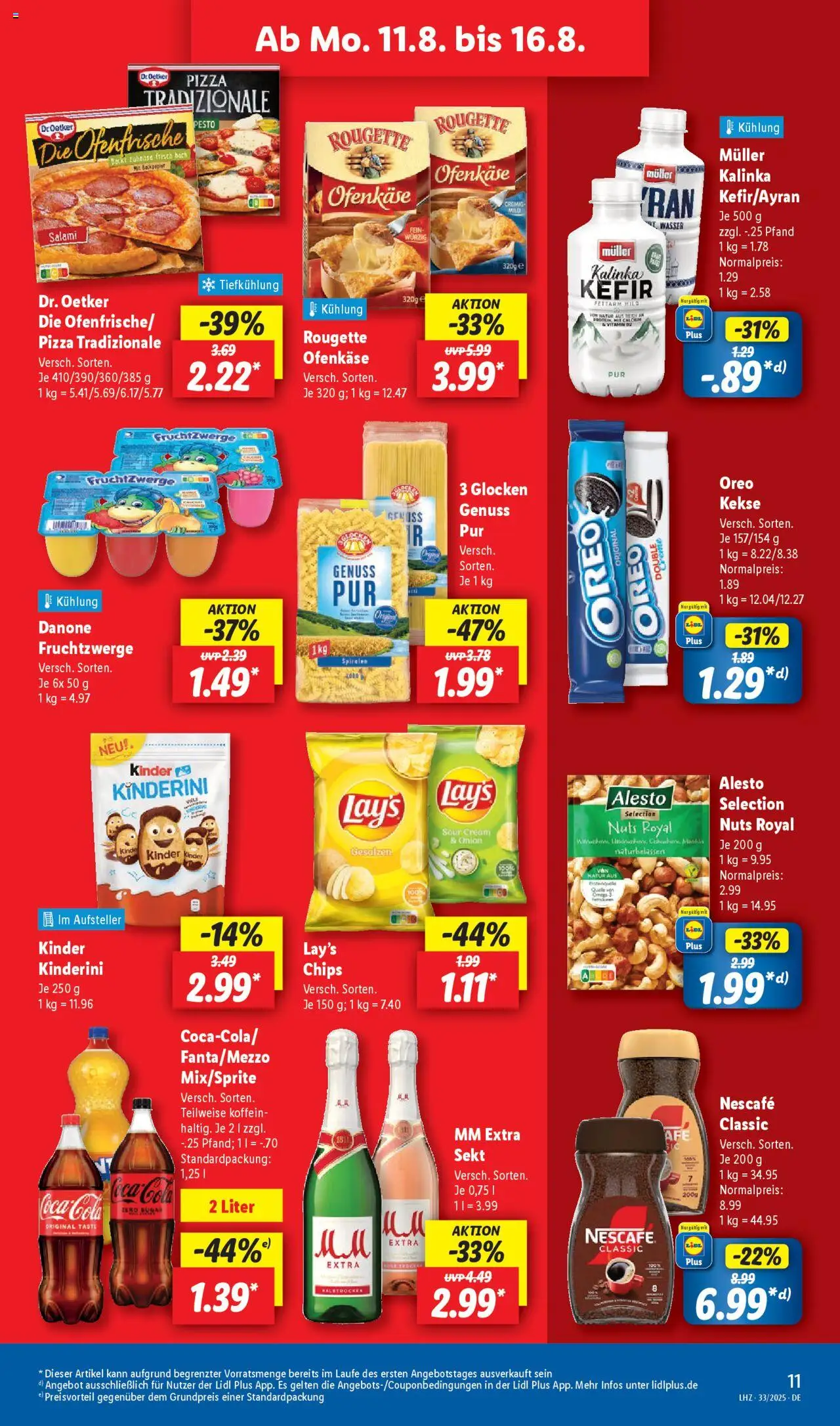 Lidl Prospekt 	 - gültig ab dem 11.08.2025 | Seite: 15 | Produkte: Nescafe, Ofenfrische, Wasser, Chips