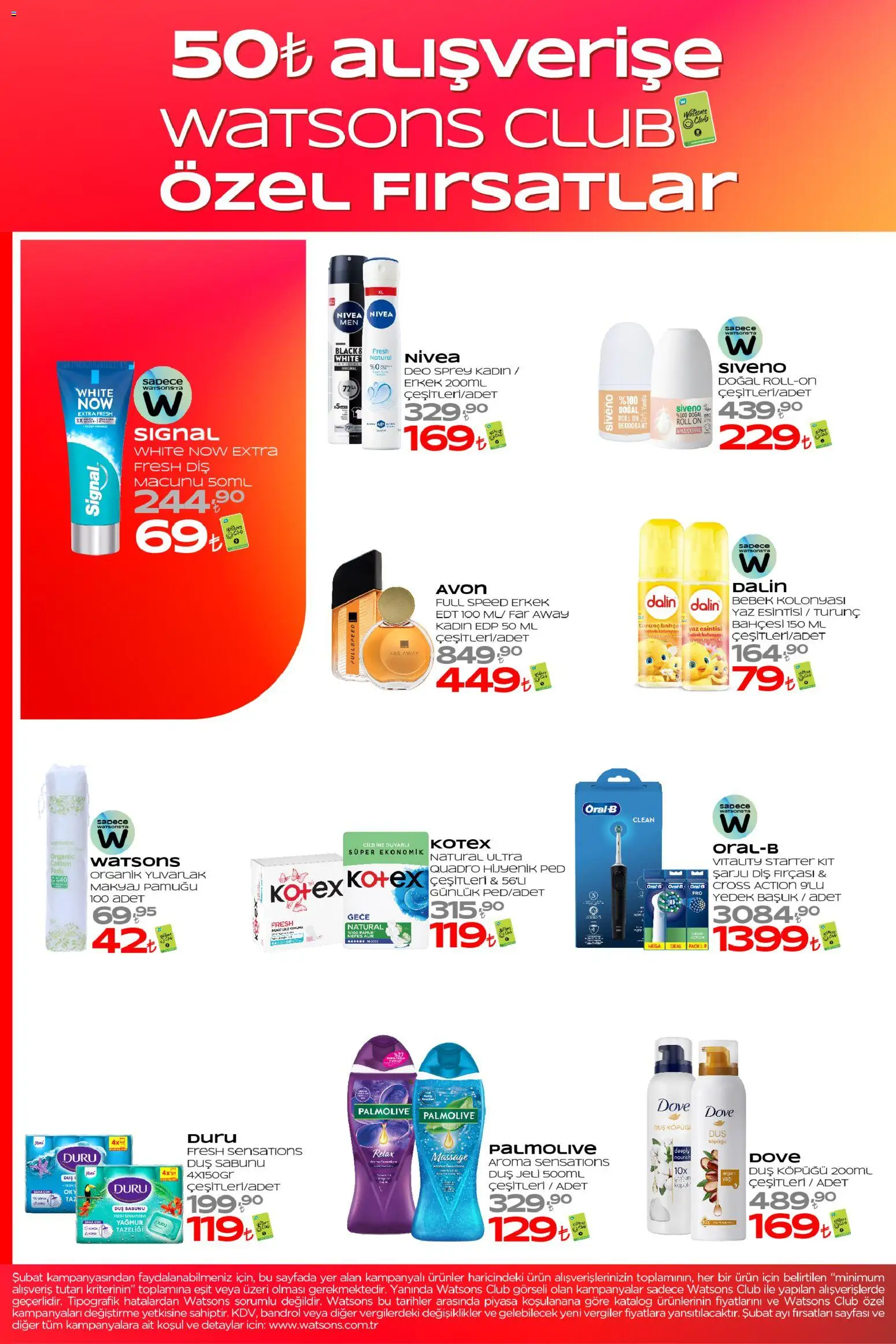 Watsons Katalog - 29.01.2026 tarihinden itibaren geçerlidir | Sayfa: 18 | Ürünler: Duş, Duş jeli, Diş fırçası, Turunç