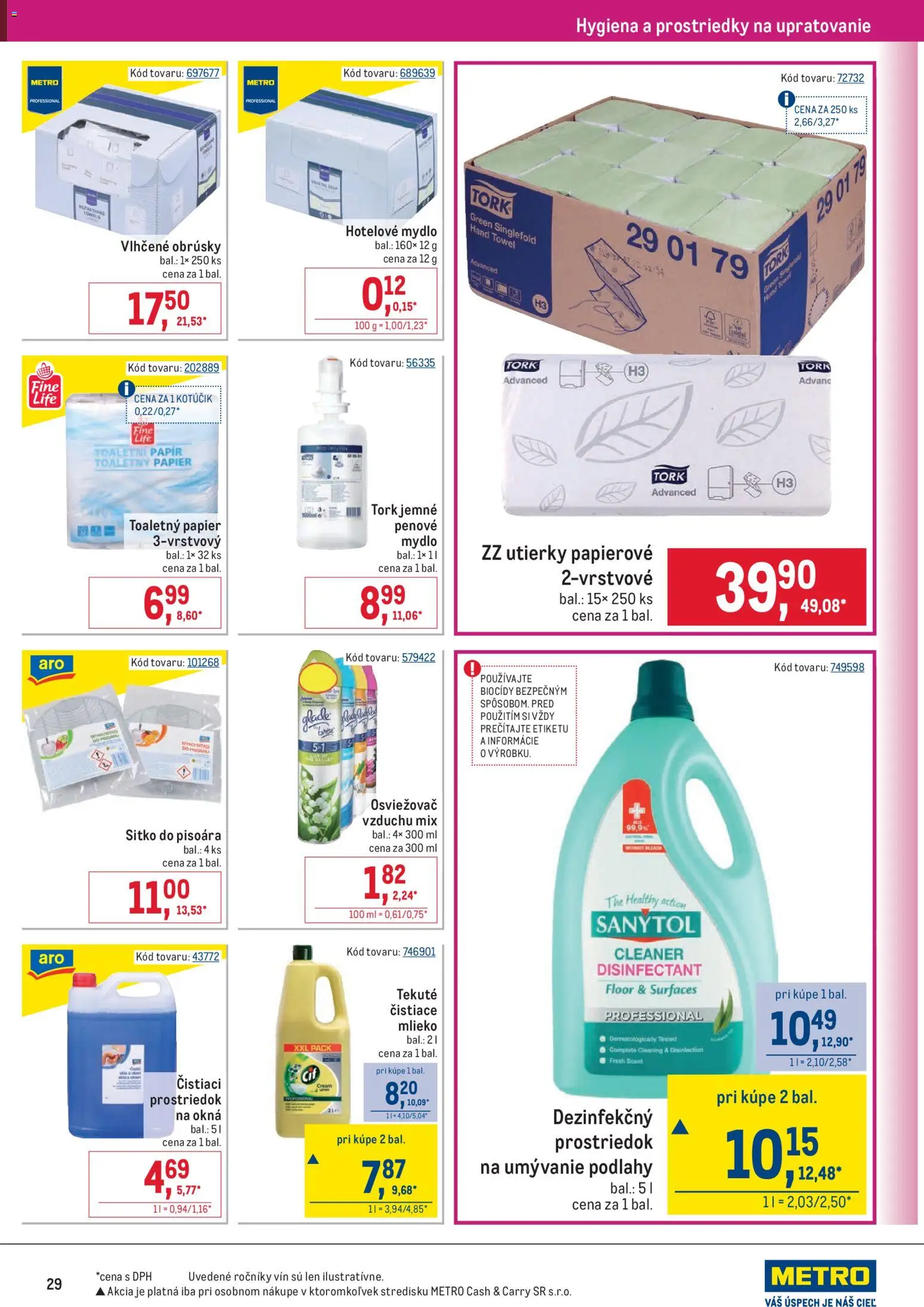 Nové Metro akcie – leták je platný od 05.11.2025 | Strana: 29 | Produkty: Osviežovač vzduchu, Mlieko, Toaletný papier