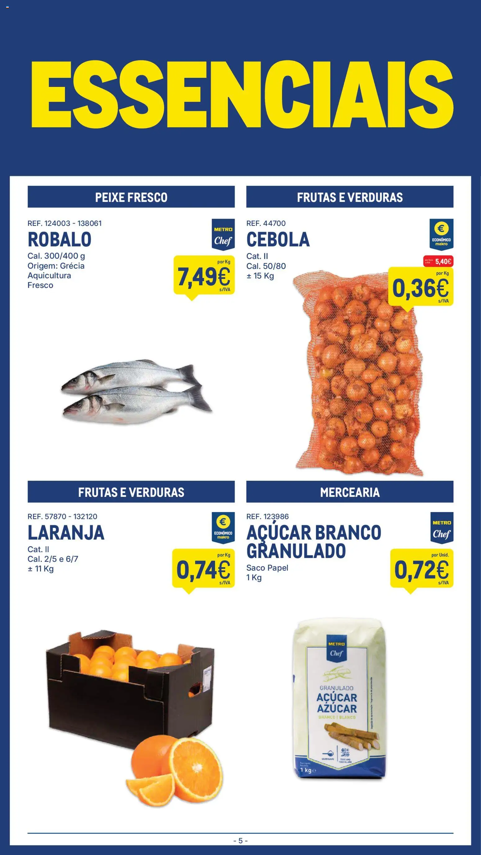 Makro folheto │ válido de 09.12.2025 | Página: 5 | Produtos: Cebola, Peixe, Açúcar