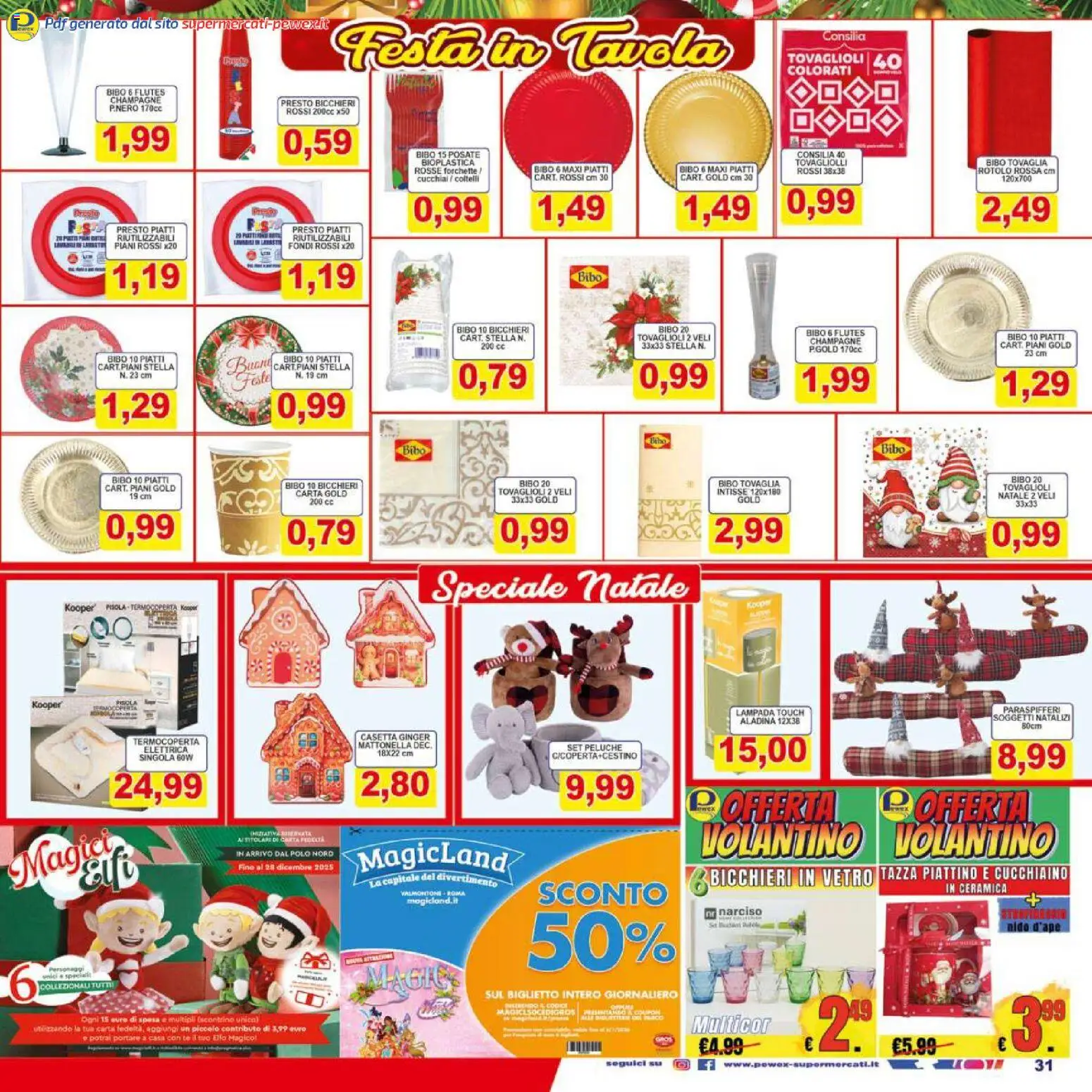 Volantino Pewex del 06.12.2025 | Pagina: 31 | Prodotti: Posate, Polo, Champagne, Tovaglia