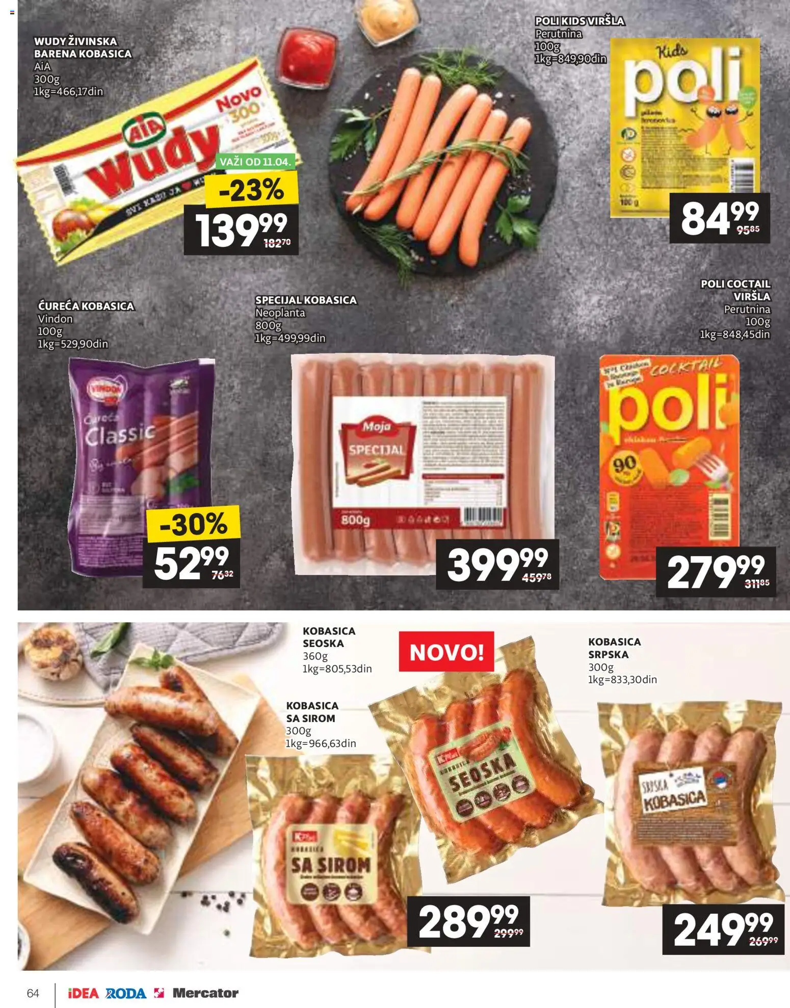 Idea katalog - važi od 09.04.2026 | Strana: 64 | Proizvode: Kobasica