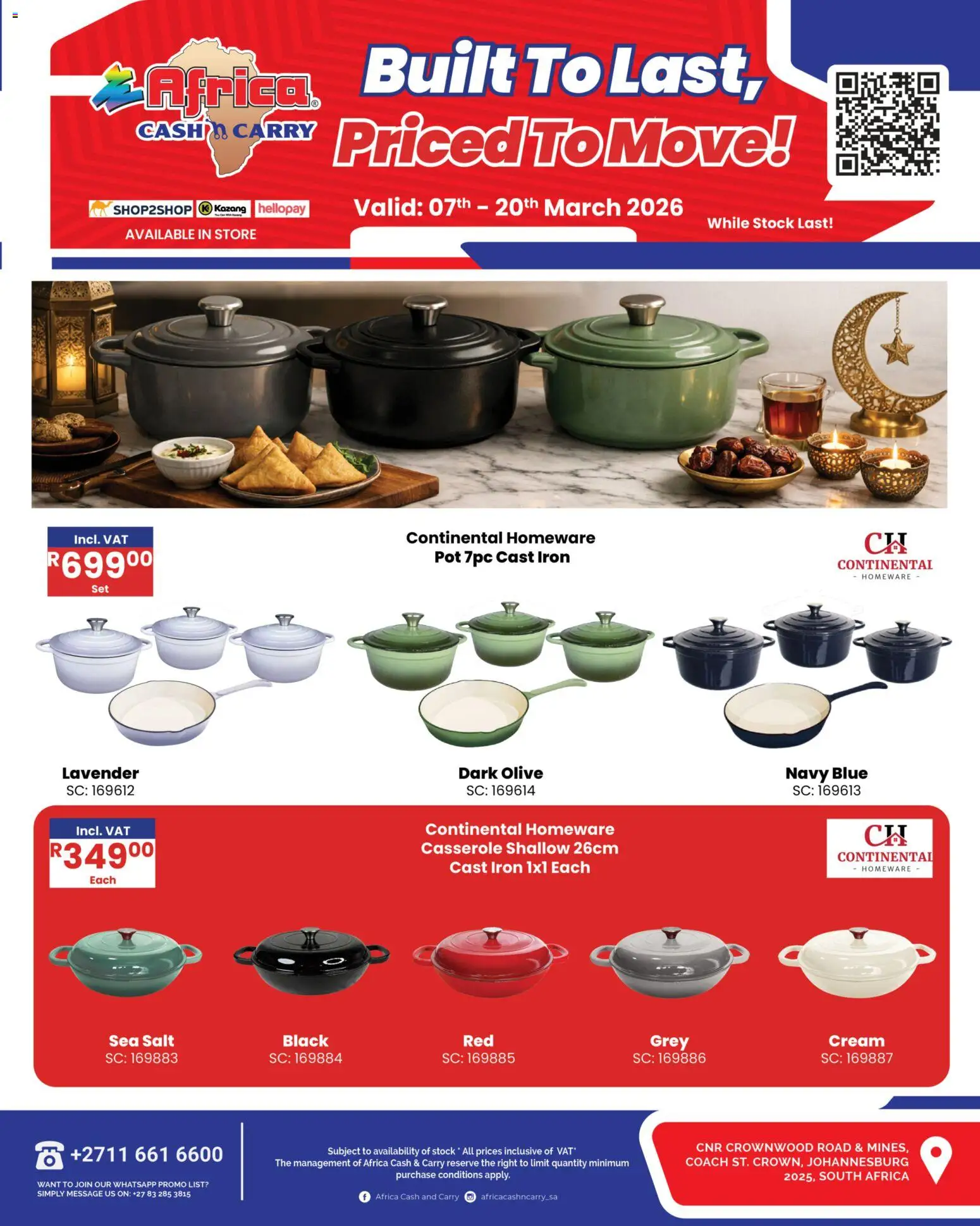 New Africa Cash & Carry catalogue – valid from 07.03.2026 | Page: 5 | Products: Iron, Cream, Stock, Salt