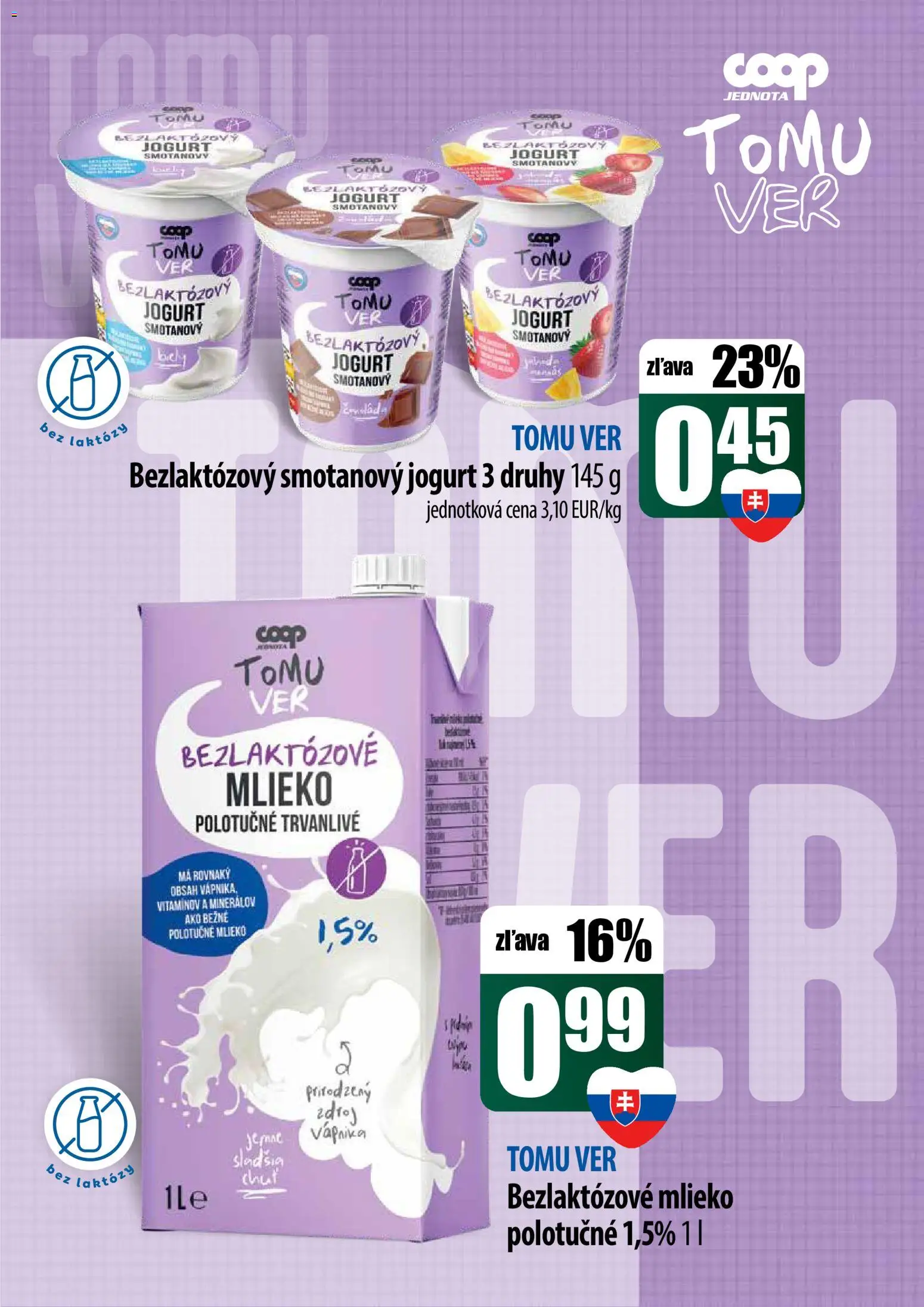 Nové COOP Jednota akcie – leták je platný od 22.12.2025 | Strana: 27 | Produkty: Mlieko, Jogurt, Bezlaktózové mlieko