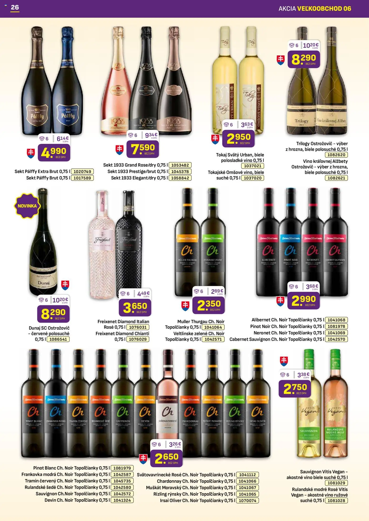 Nové Libex akcie – leták je platný od 16.03.2026 | Strana: 26 | Produkty: Víno