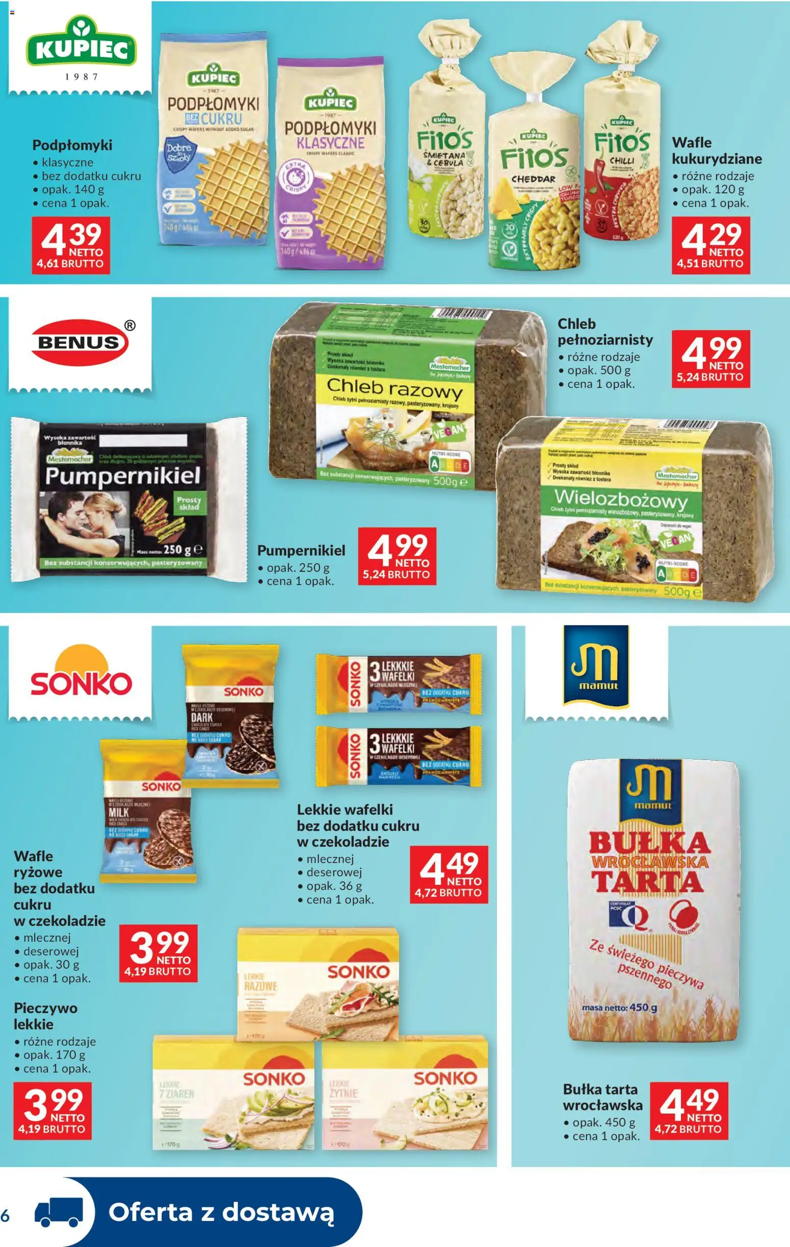 Makro Gazetka - Dystrybucja do sklepów od 07.01.2026 | Strona: 6 | Produkty: Pumpernikiel, Bułka, Wafelki, Cheddar