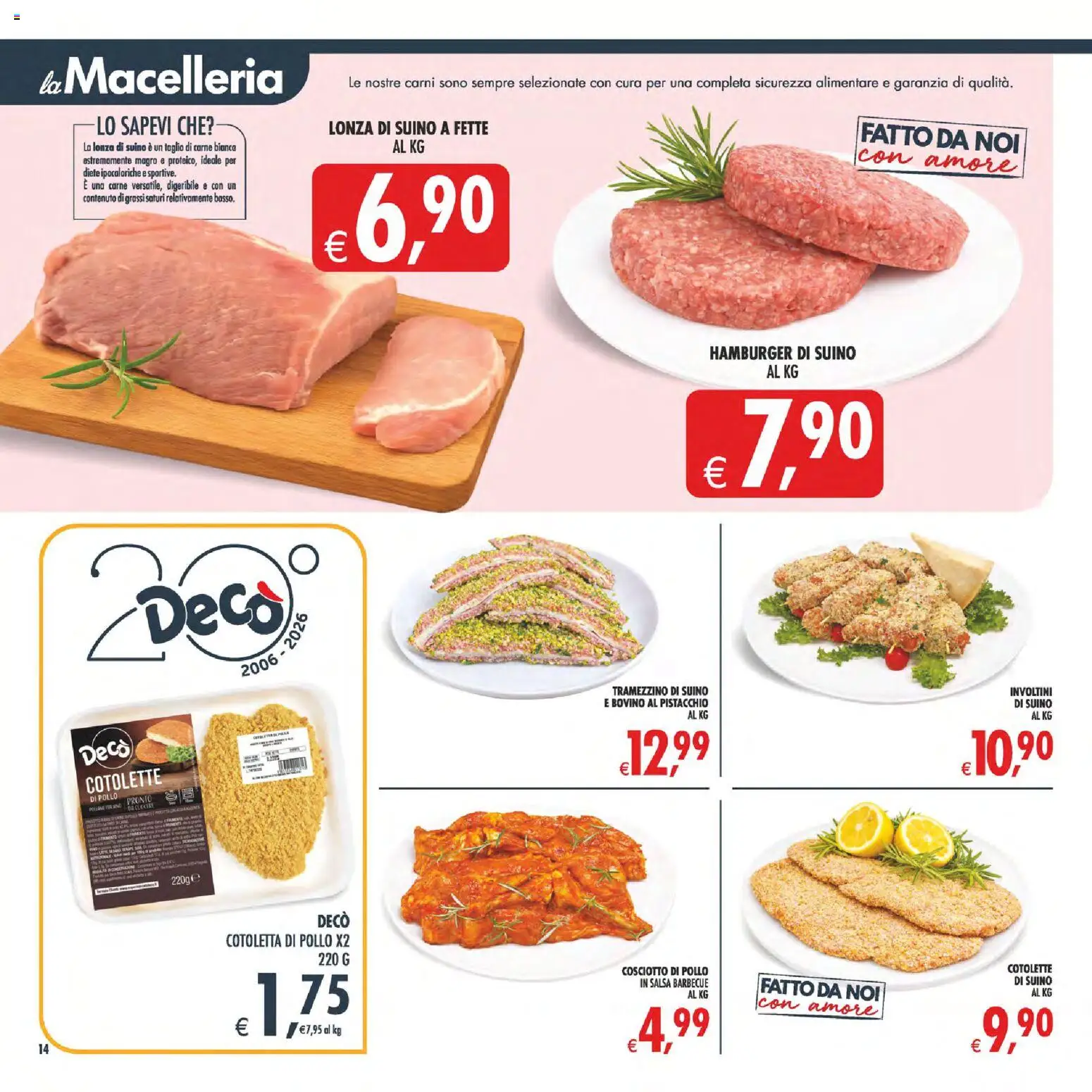 Volantino Decò del 17.03.2026 | Pagina: 14 | Prodotti: Pollo, Salsa, Suino, Barbecue