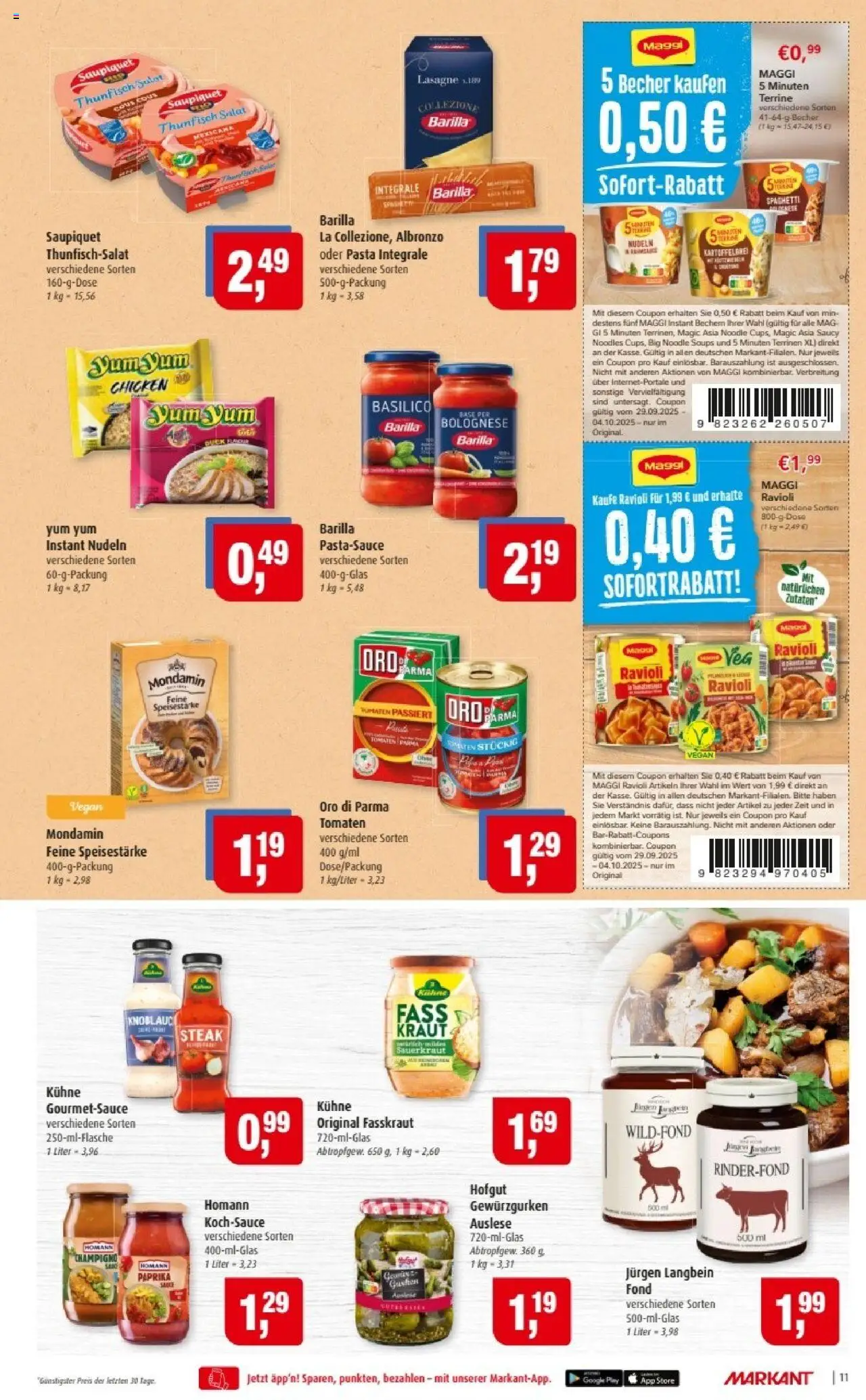 Markant Prospekt 	 – gültig ab 29.09.2025 | Seite: 11 | Produkte: Oro di parma, Paprika, Kraut, Salat