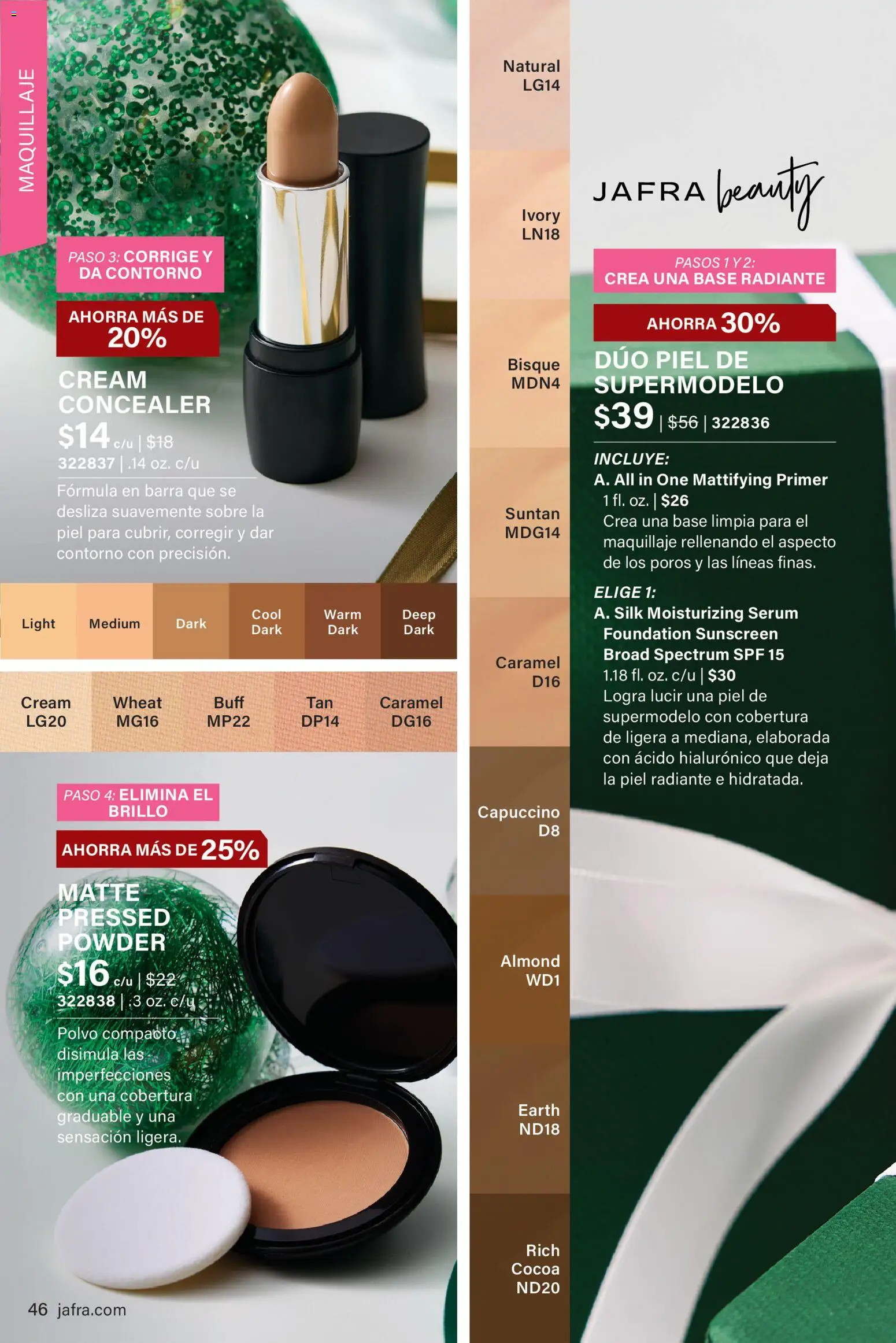 JAFRA folleto │ válido desde el 01.12.2025 | Página: 46 | Productos: Maquillaje, Polvo, Sérum