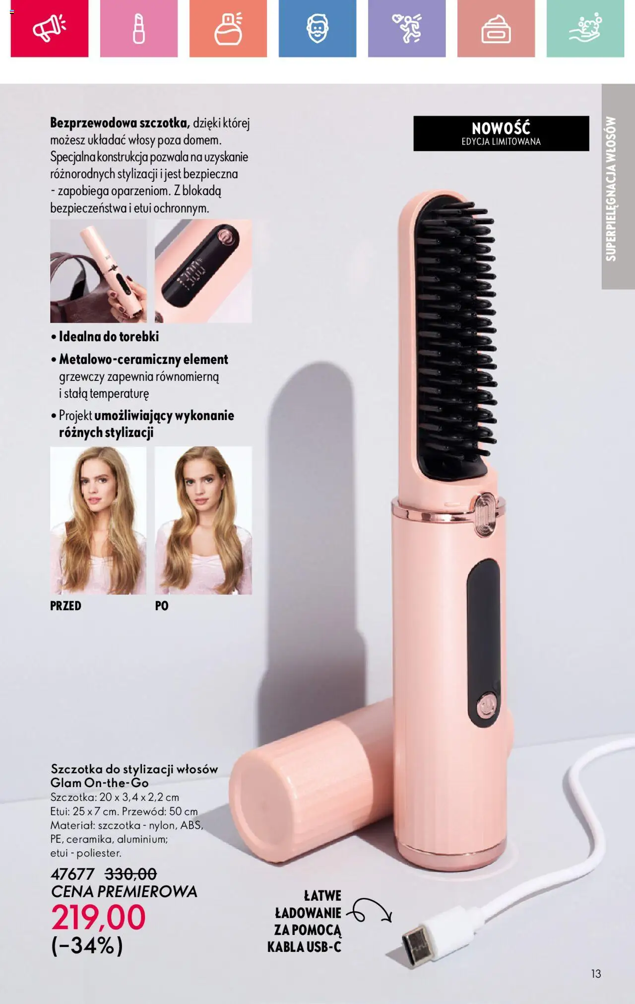 Oriflame Katalog 11 2025 od 27.07.2025 | Strona: 13 | Produkty: Szczotka, Torebki