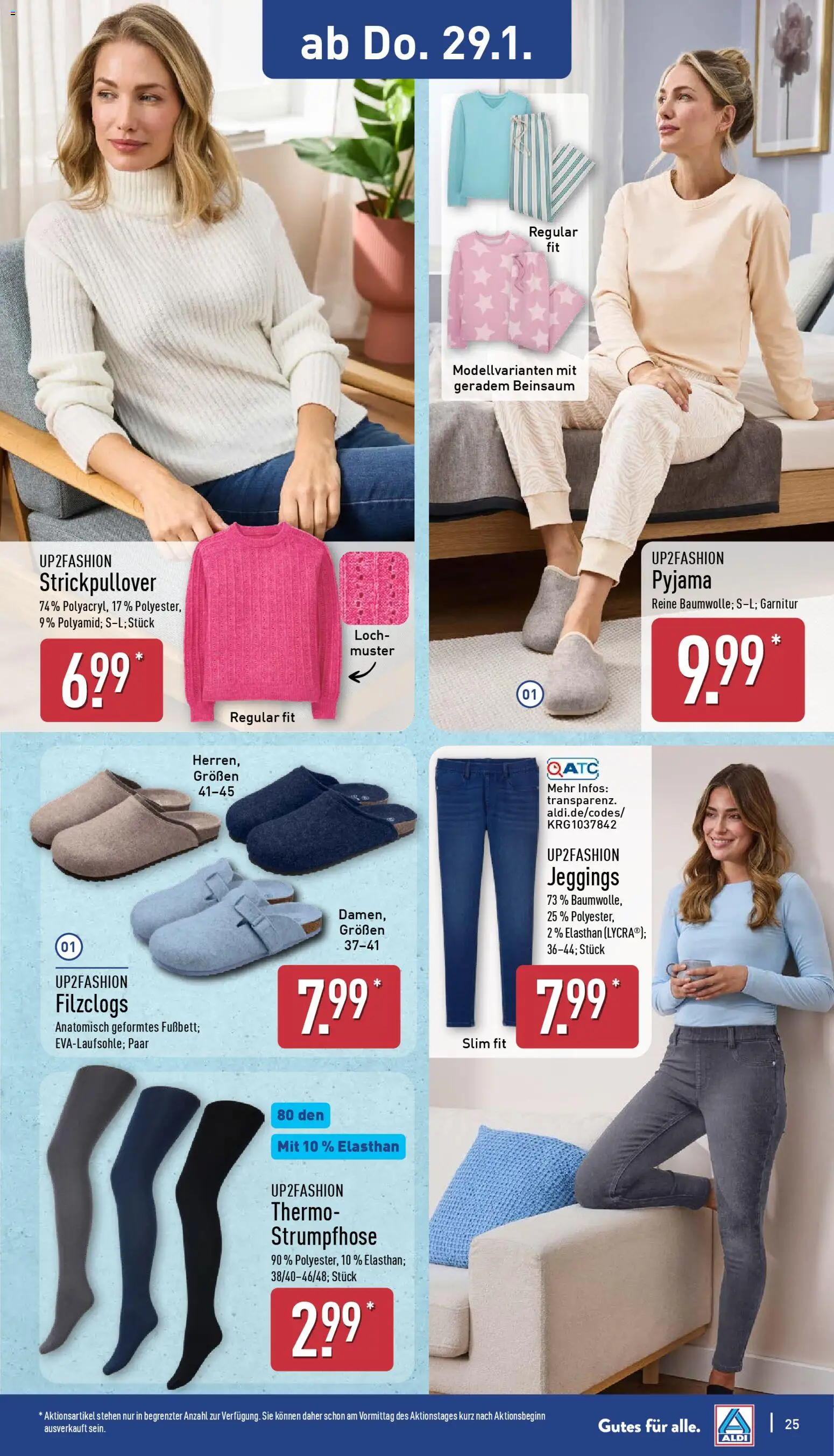 Aldi Prospekt 	 – gültig ab 26.01.2026 | Seite: 27 | Produkte: Up2fashion, Pyjama, Strumpfhose