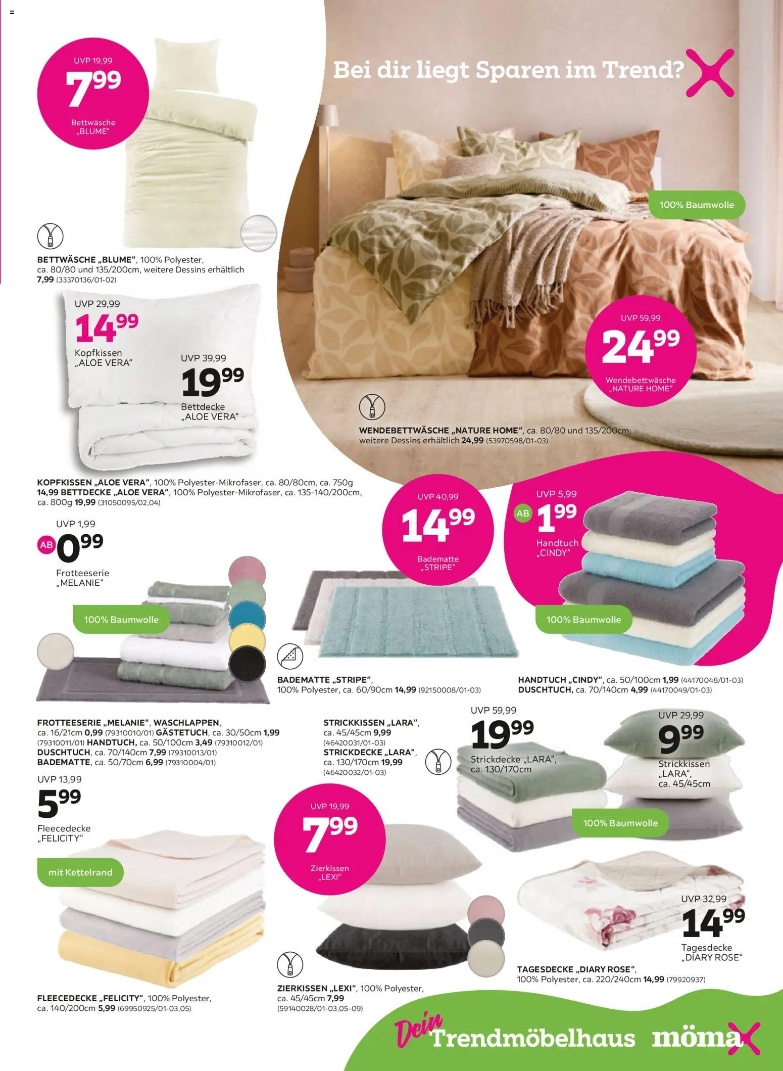 Mömax Prospekt 	 – gültig ab 23.02.2026 | Seite: 13 | Produkte: Tagesdecke, Bettwäsche, Bettdecke, Kopfkissen