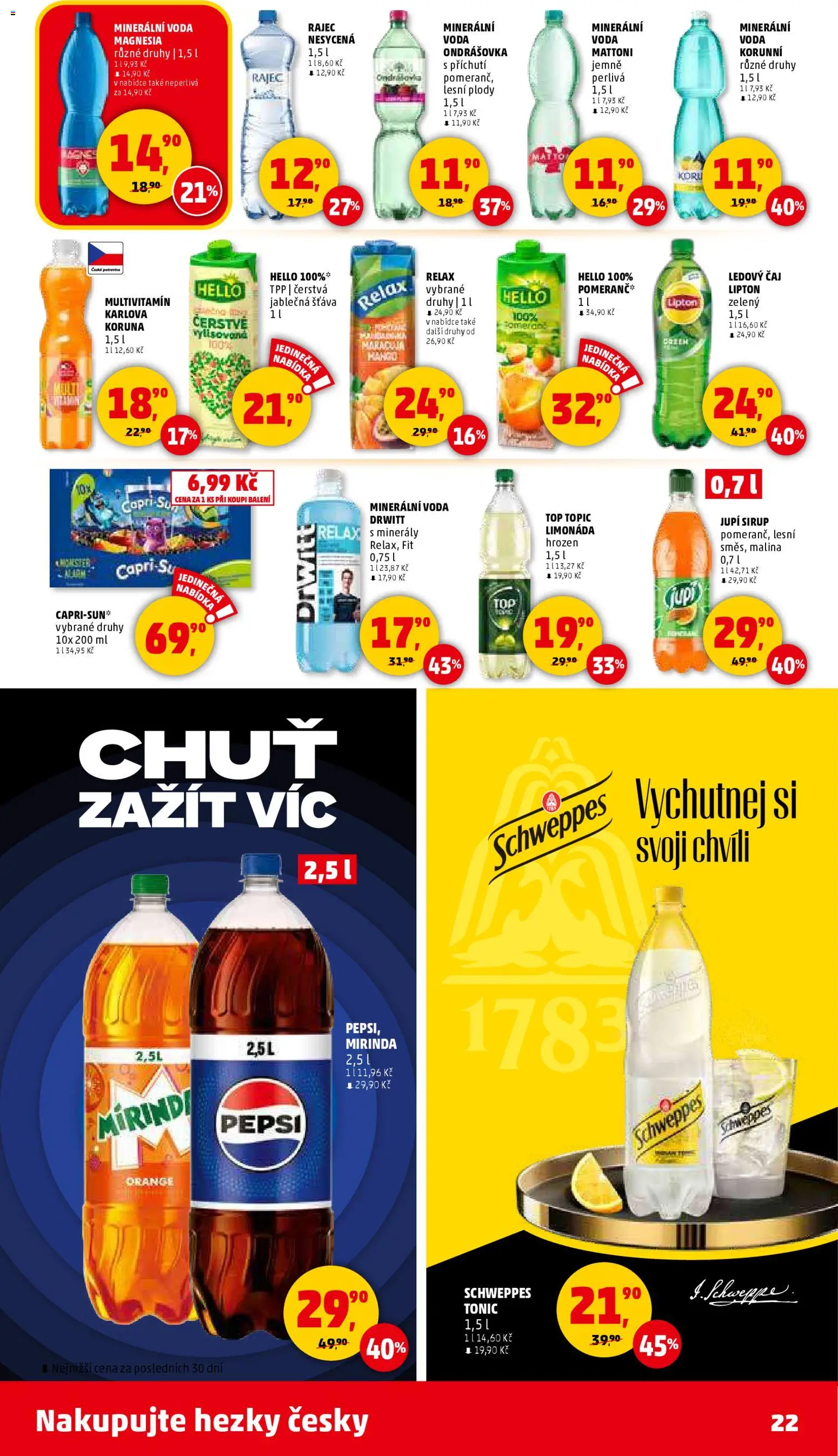 Penny Market leták - Čtvrtečník od 15.01.2026 | Strana: 22 | Produkty: Čaj, Magnesia, Jupí, Sirup