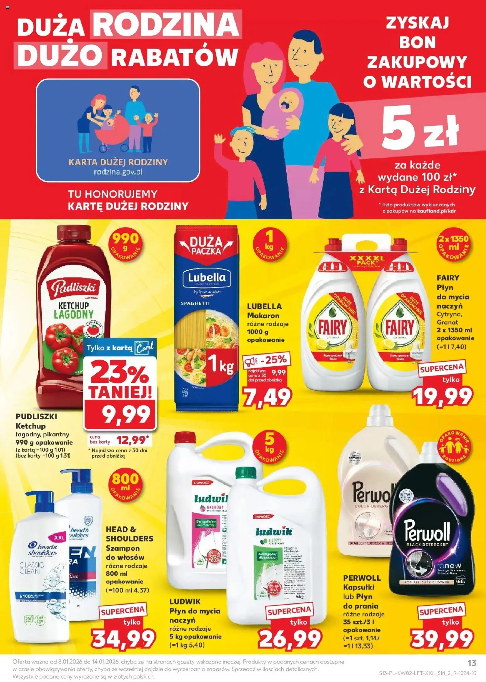 Kaufland gazetka od 08.01.2026 | Strona: 13 | Produkty: Cytryna, Szampon, Makaron, Fairy