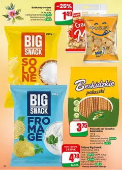 Pogląd oferty "Paluszki ser cebulka Beskidzkie, 180 g" - ważna od 01.04.2026 | Strona: 56 | Produkty: Chipsy, Paluszki, Krakersy, Ser