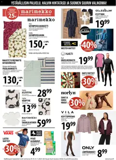 Tuuri-mainoslehti voimassa 29.10.2025 alkaen | Sivu: 5 | Tuotteet: Pussilakanasetti, Sukat, Alushousut, Tyynyliina