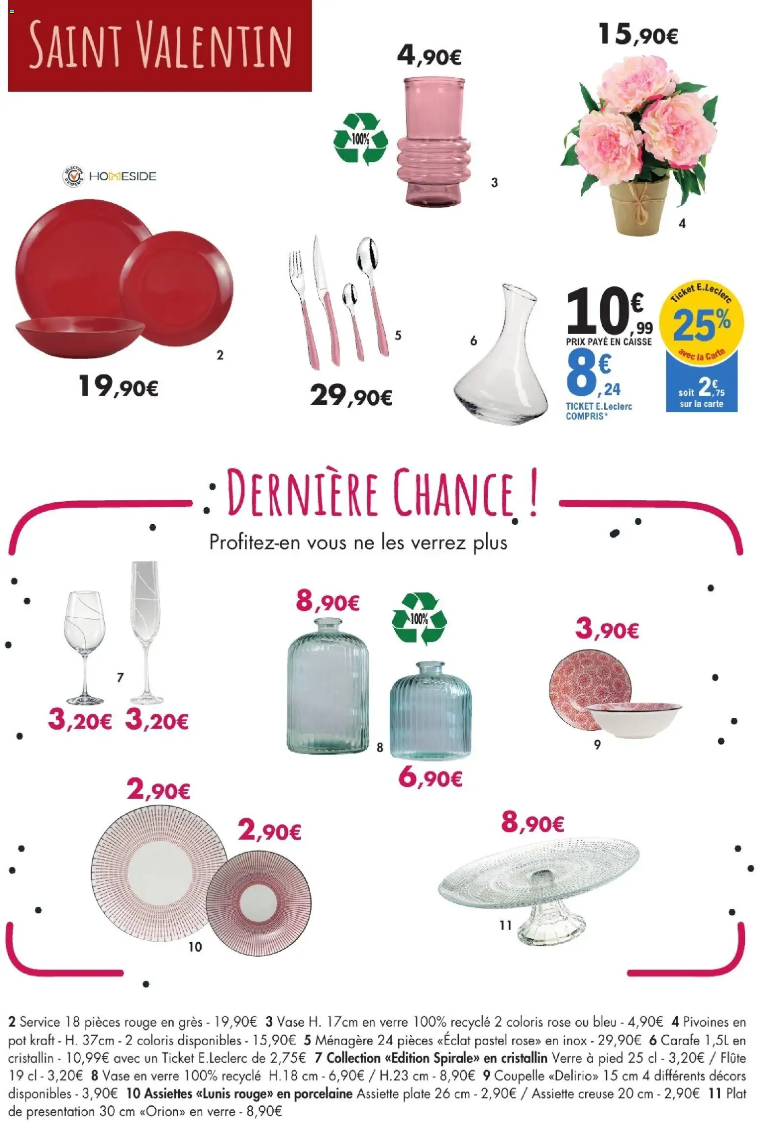 {H1} | Page: 15 | Produits: Porcelaine, Flûte, Vase