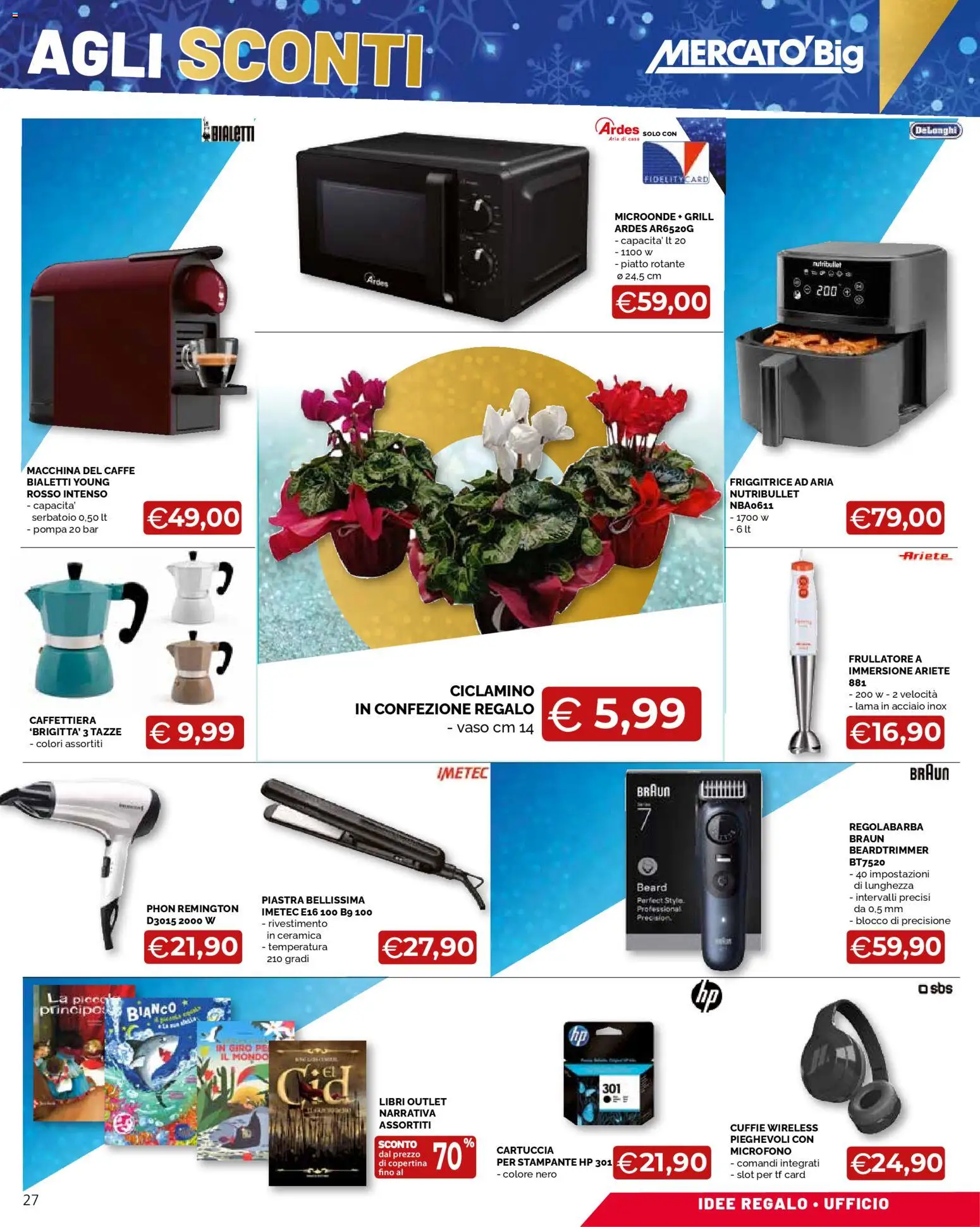 Volantino Mercatò del 29.12.2025 | Pagina: 27 | Prodotti: Caffè, Caffettiera, Frullatore, Piatto