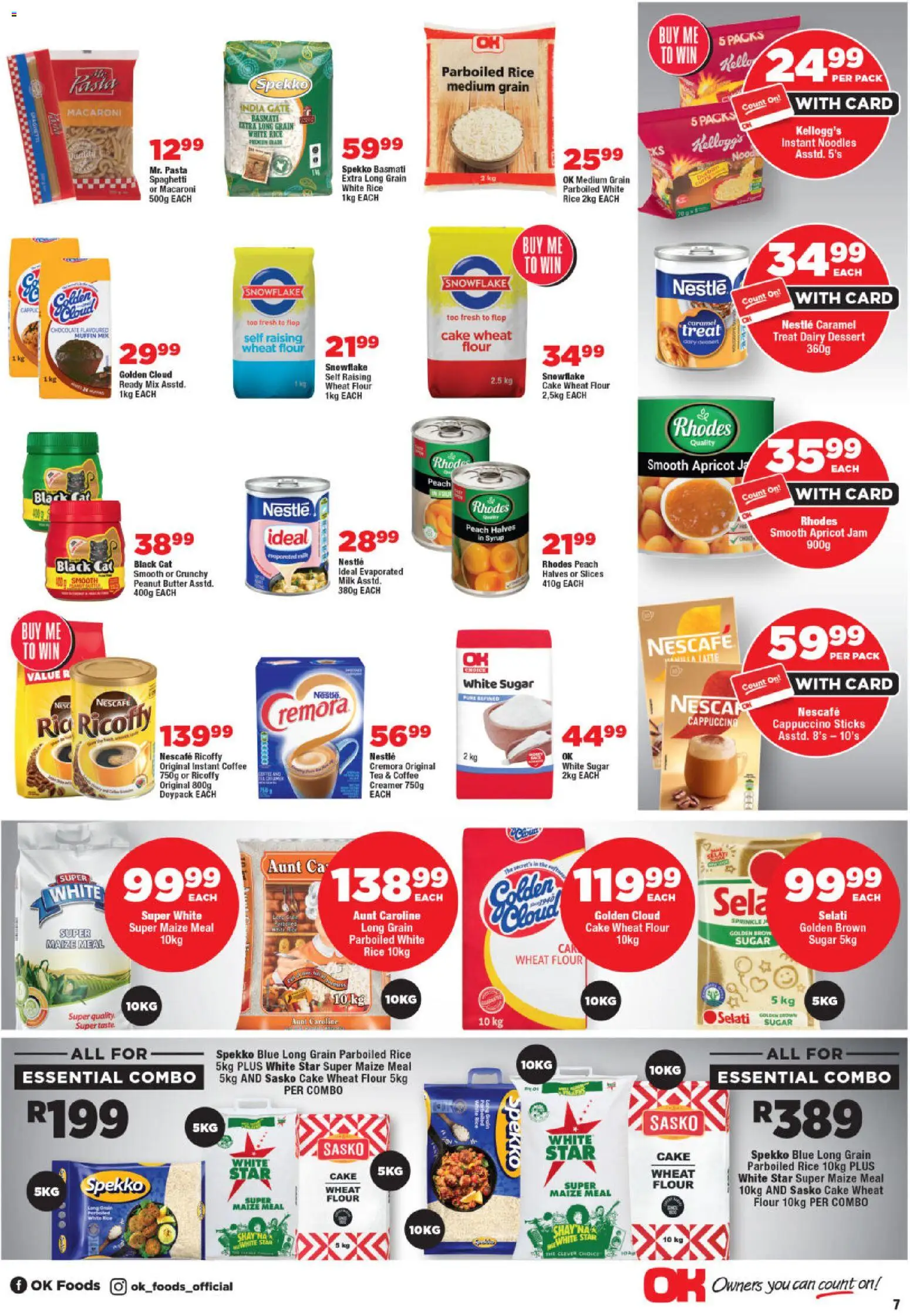 New OK Foods catalogue – valid from 10.12.2025 | Page: 7 | Products: Flour, Crate, Creamer, Caramel