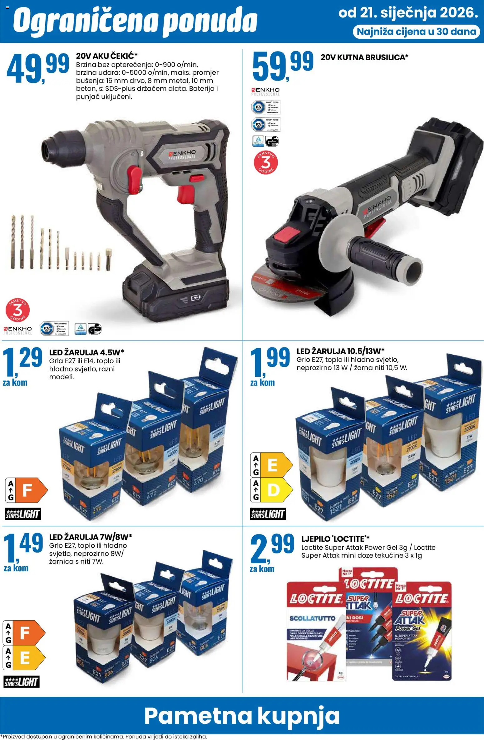 Eurospin katalog | vrijedi od 21.01.2026 | Stranica: 14 | Proizvodi: Baterija, Ljepilo