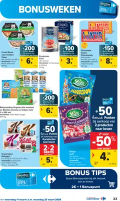 Carrefour folder week 11 - Voorbeeld van een folder van Carrefour, geldig van 11.03.2026 | Pagina: 23 | Producten: Snacks, Snoep, Melk, Chocolade