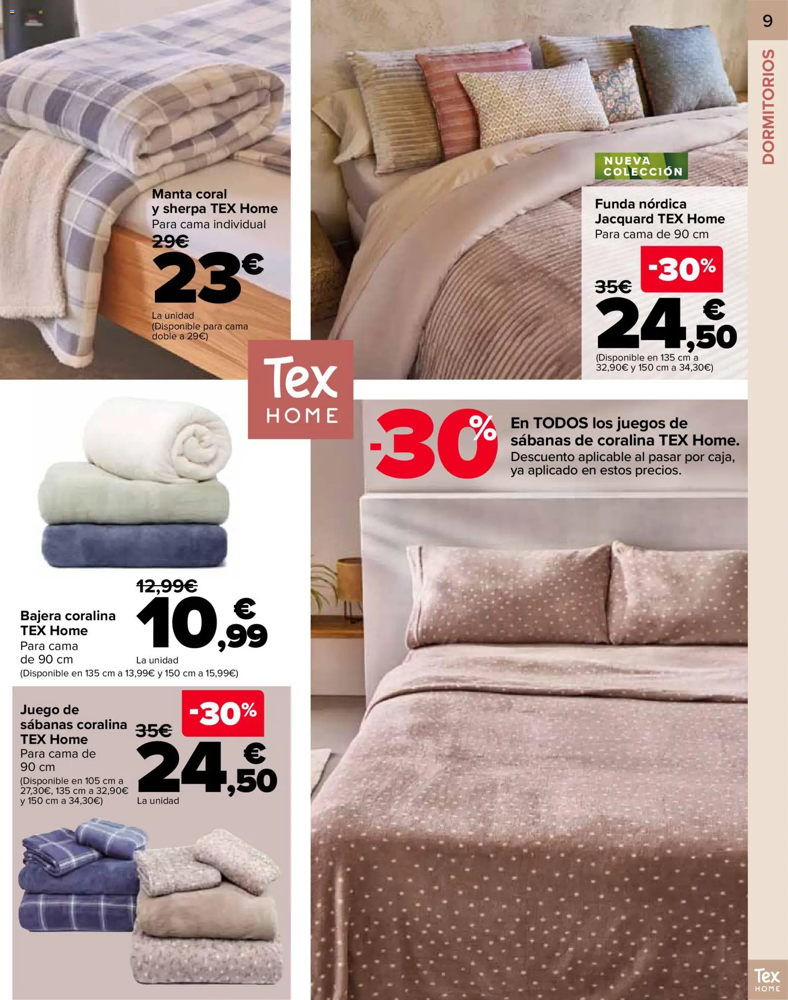 Carrefour folleto │ válido desde el 09.01.2026 | Página: 9 | Productos: Manta, Funda, Cama