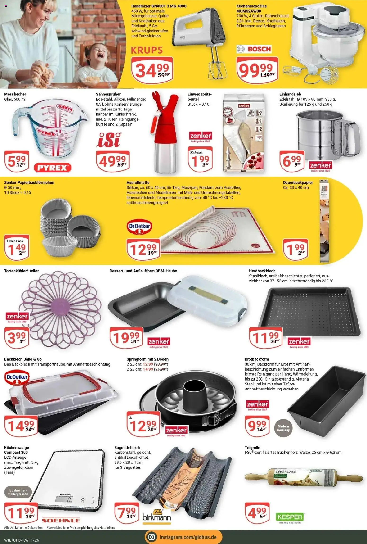 Globus prospekt Waghäusel	 – gültig ab 09.03.2026 | Seite: 25 | Produkte: Bosch, Krups, Rührbesen, Brot
