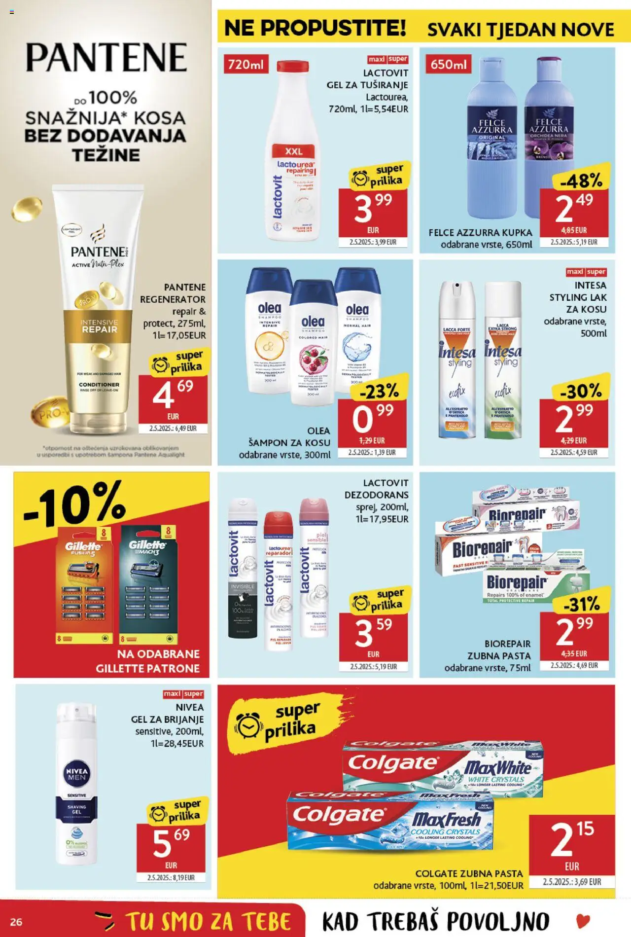 Konzum katalog | vrijedi od 28.05.2025 | Stranica: 26 | Proizvodi: Lak za kosu, Gel za brijanje, Gel za tuširanje, Dezodorans