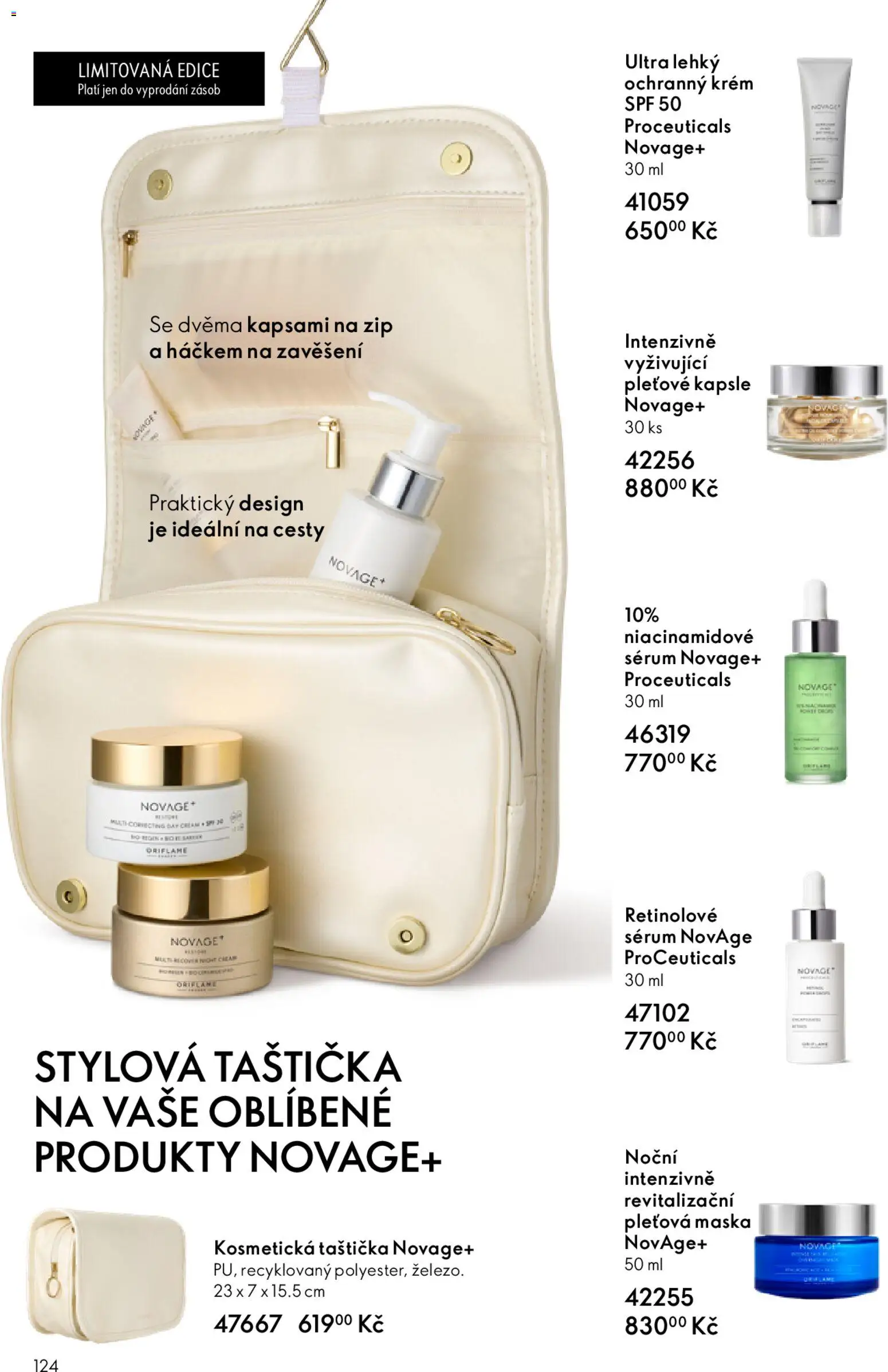 Oriflame katalog č.03/2026 od 11.02.2026 | Strana: 124 | Produkty: Pleťová maska, Sérum, Krém, Kosmetická taštička