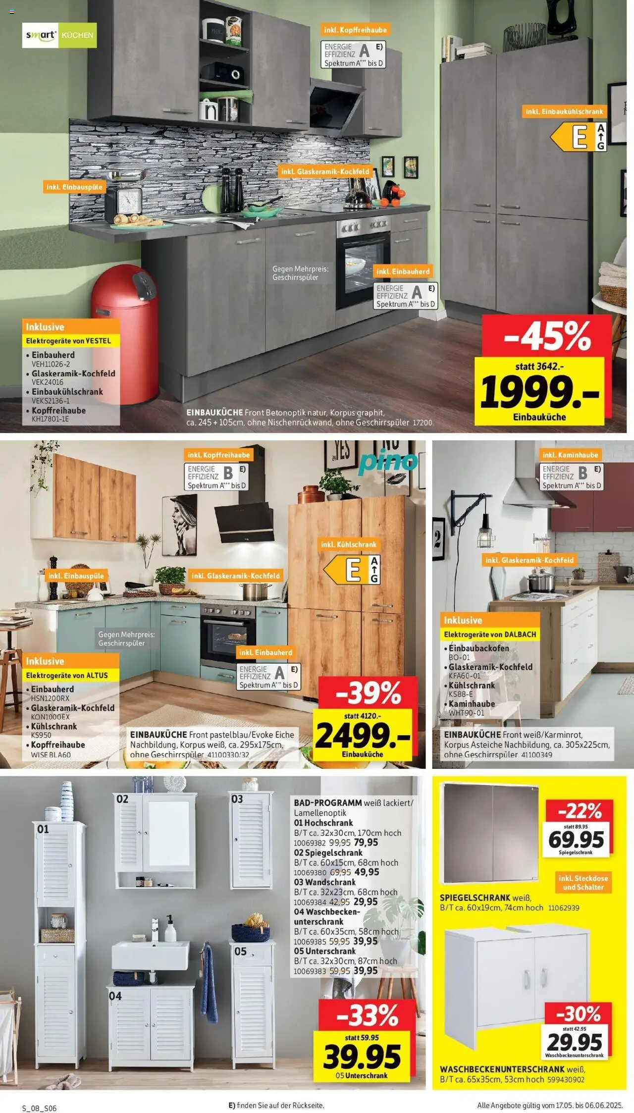 Sconto Prospekt - gültig ab dem 17.05.2025 | Seite: 6 | Produkte: Geschirrspüler, Waschbecken, Unterschrank, Kuchen