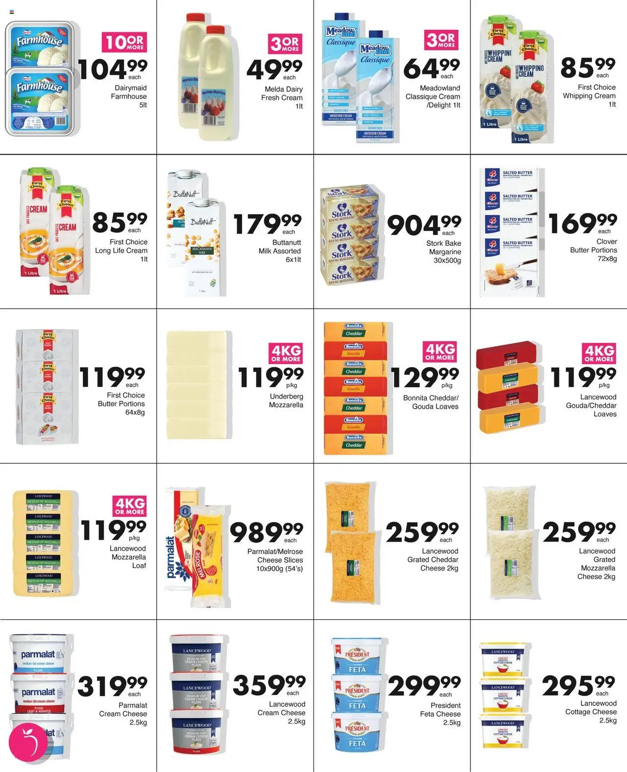New Save catalogue – valid from 15.09.2025 | Page: 2 | Products: Milk, Butter, Margarine, Cottage cheese